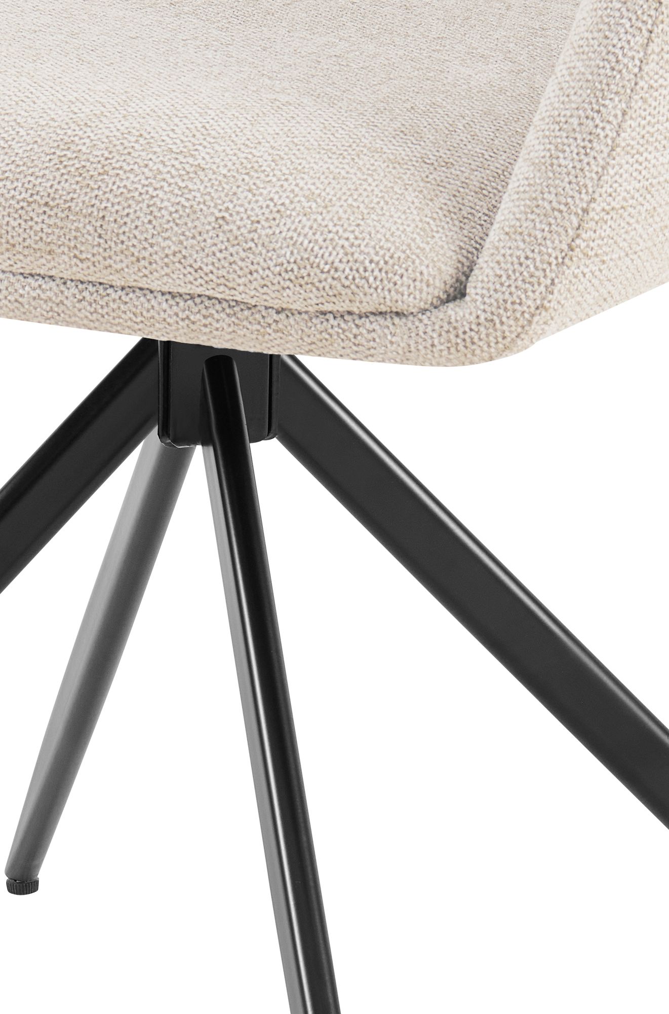 Lot de 2 chaises de salle a manger Olema en tissu