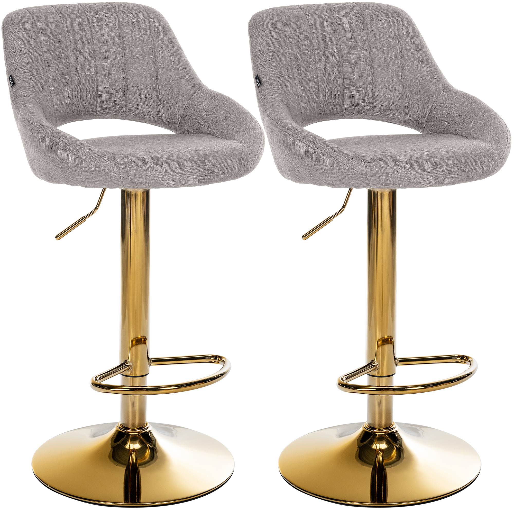 Lot de 2 tabourets de bar Milet en tissu