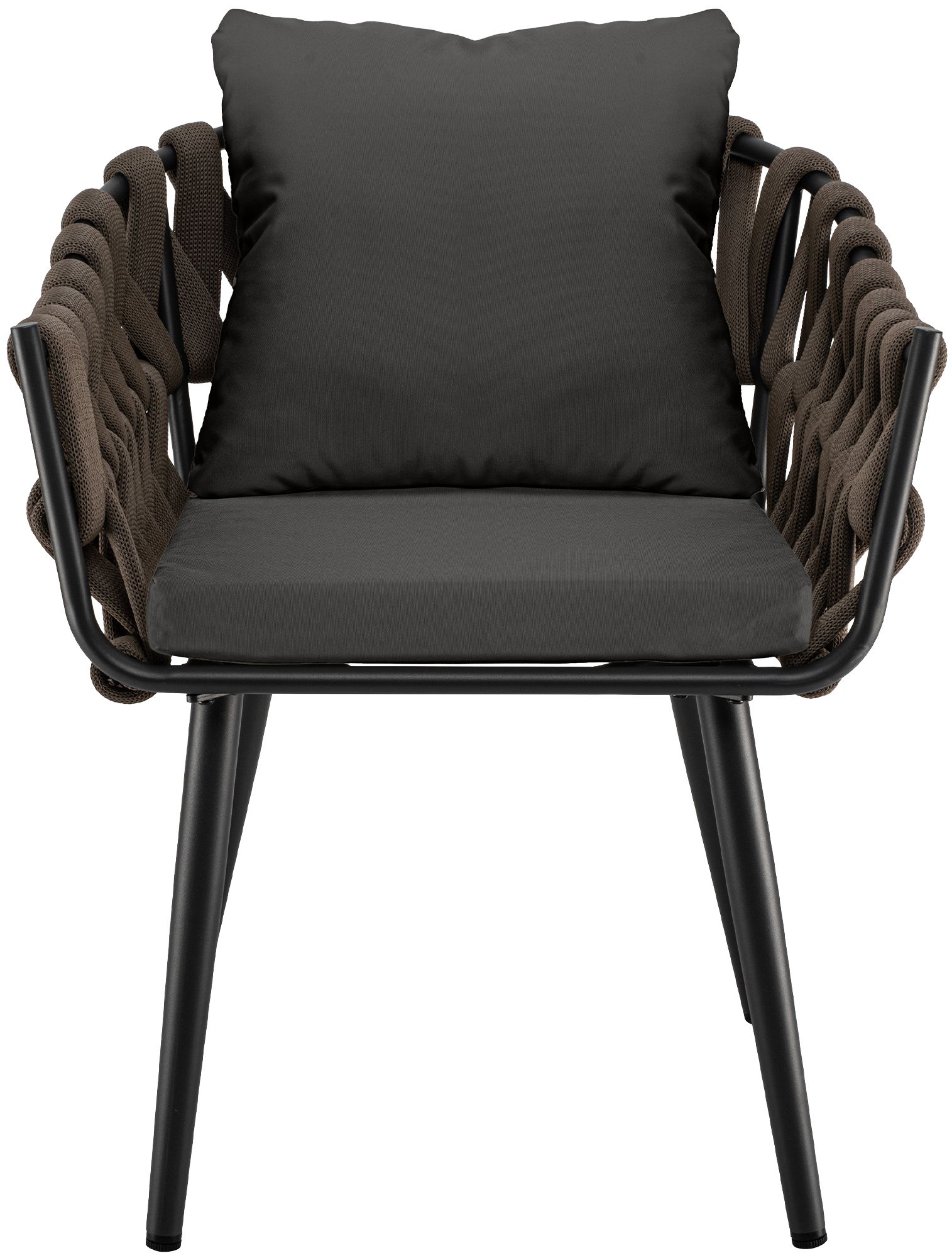 Fauteuil de jardin Naxos taupe avec coussin d'assise