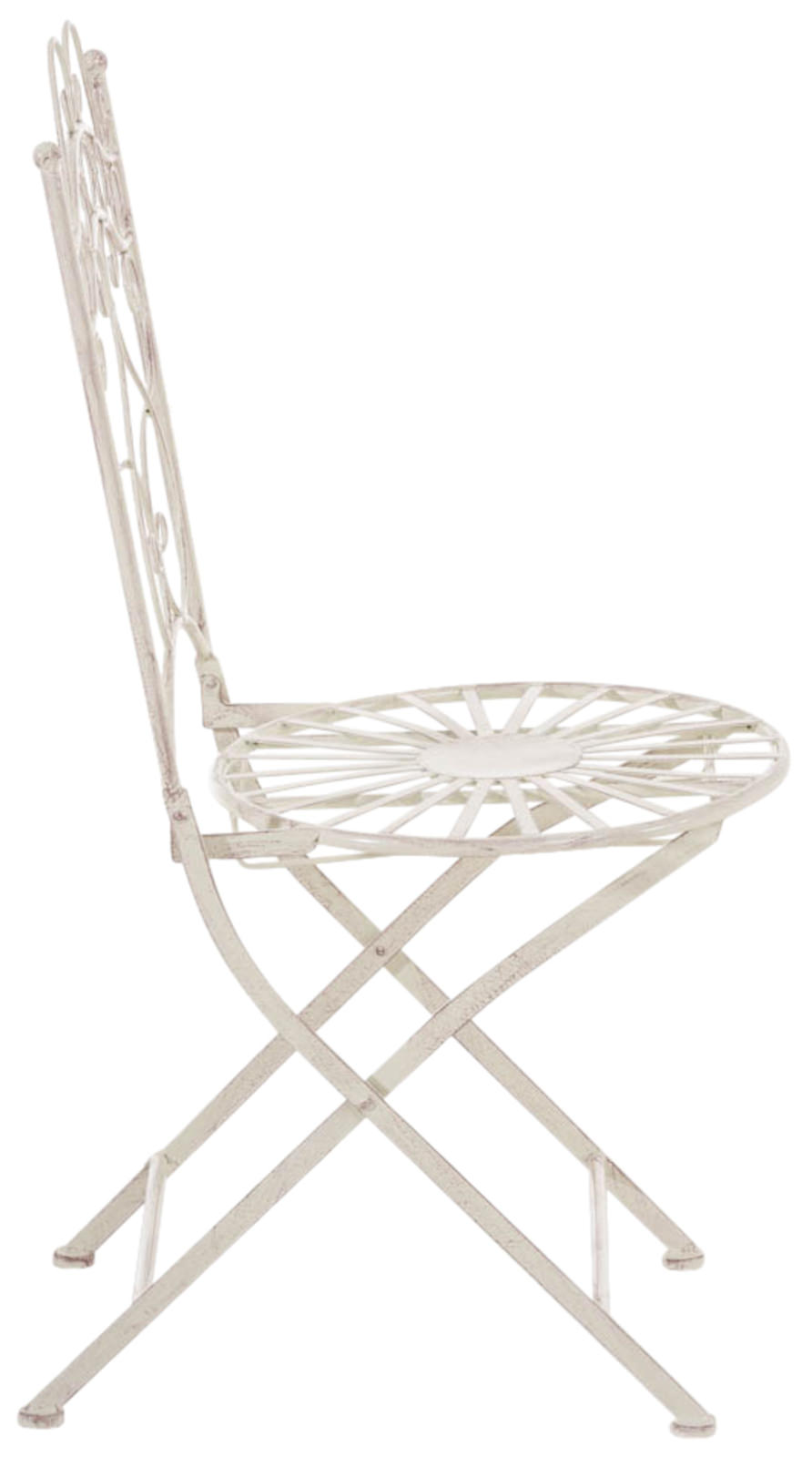Lot de 2 Chaises de jardin pliables Indra en fer forgé