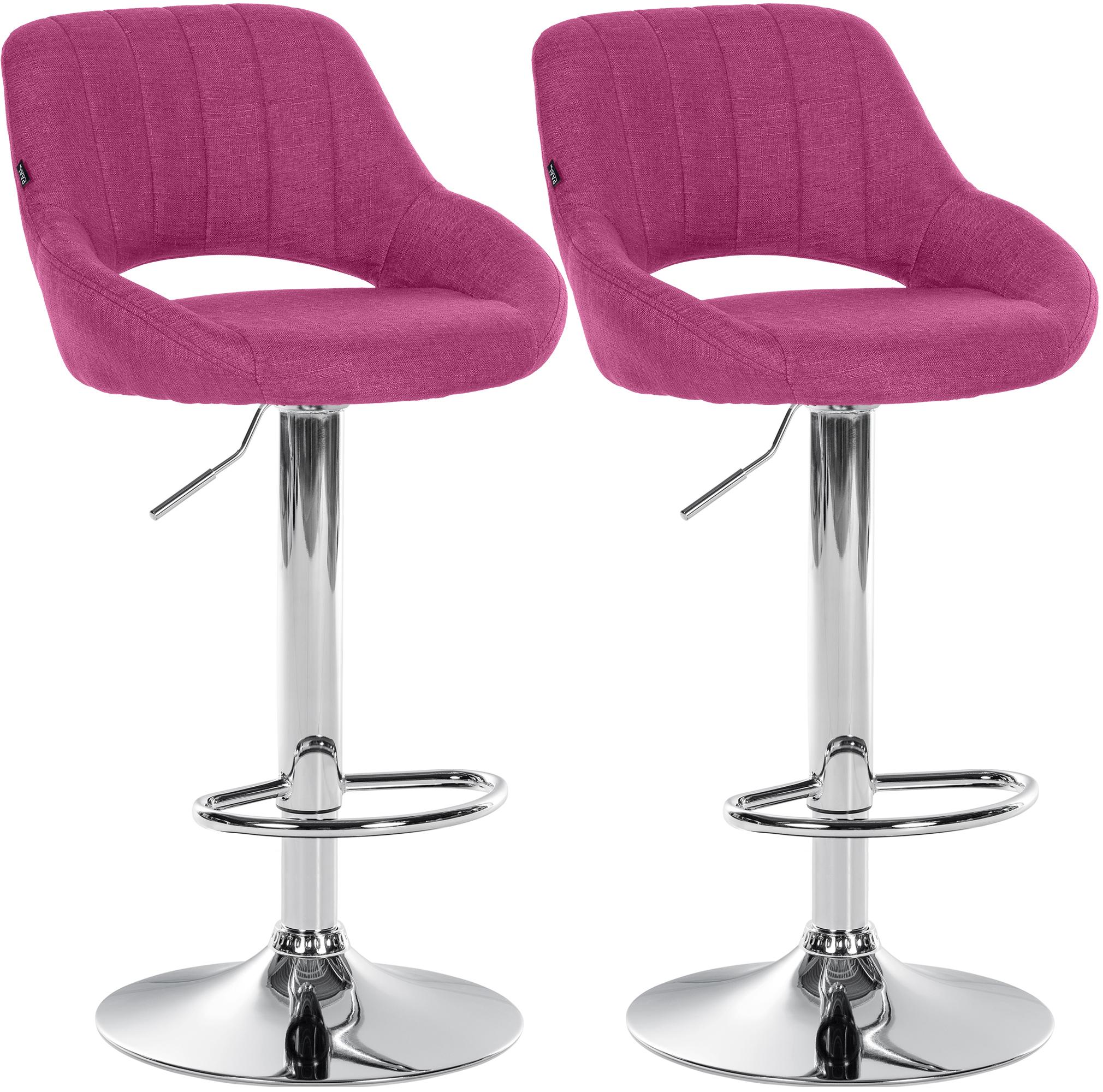 Lot de 2 tabourets de bar Milet en tissu