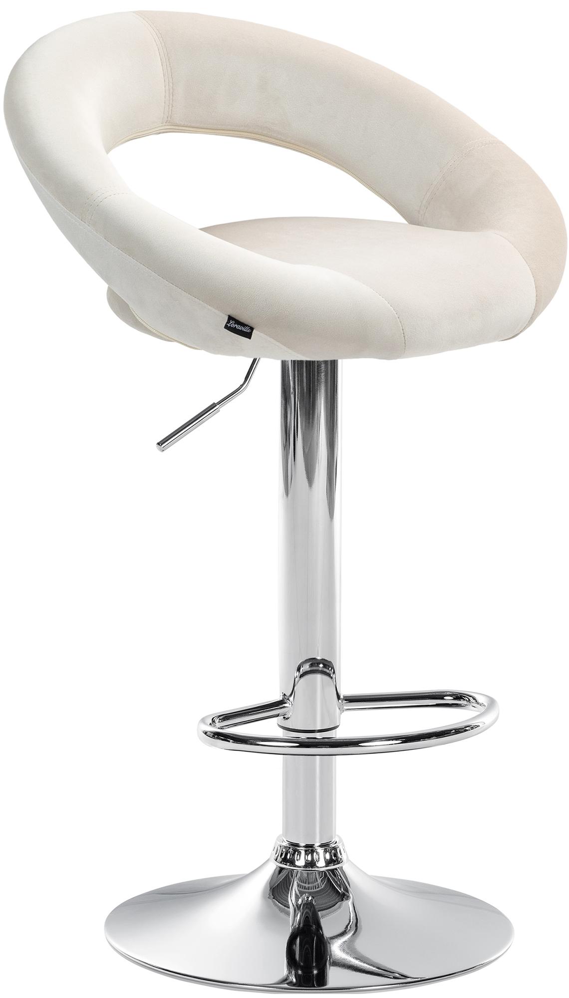 Tabouret de bar Olinda velours