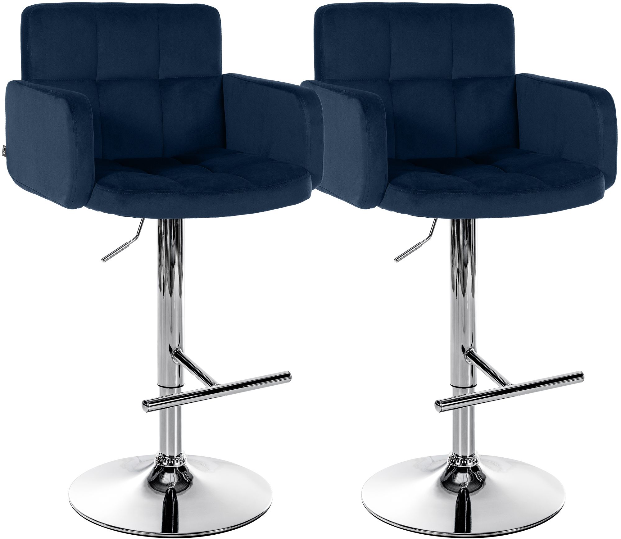 Lot de 2 tabourets de bar Los Angeles velours