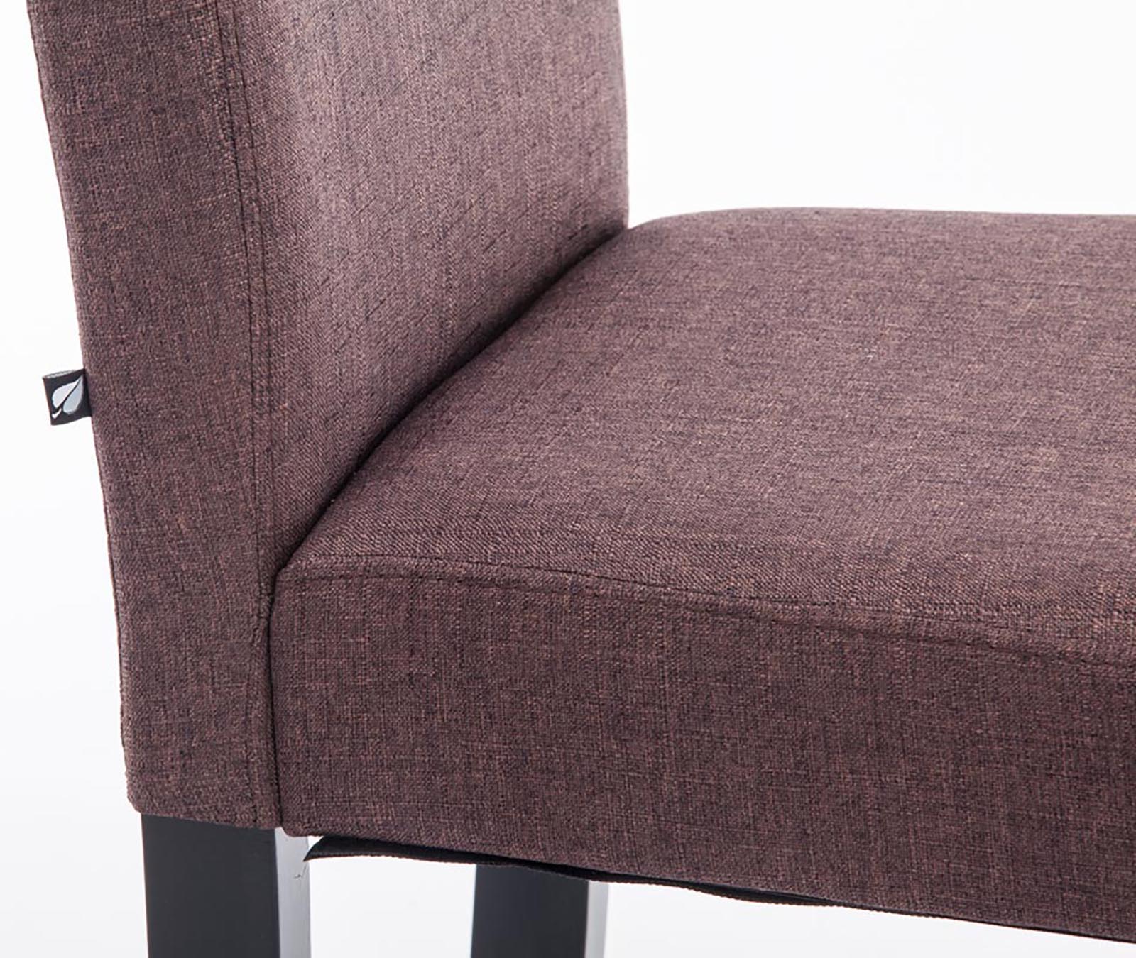 Lot de 6 Chaises de salle à manger Ina Tissu avec pieds en Bois
