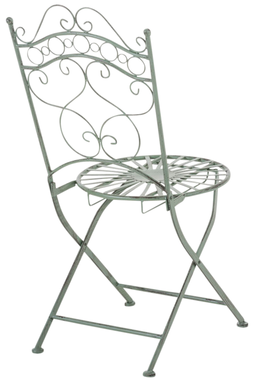 Lot de 2 Chaises de jardin pliables Indra en fer forgé