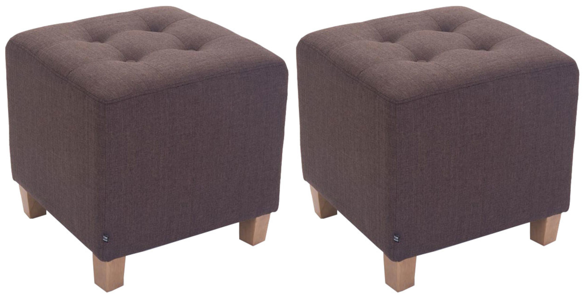 Lot de 2 tabourets bas Pharao en tissu