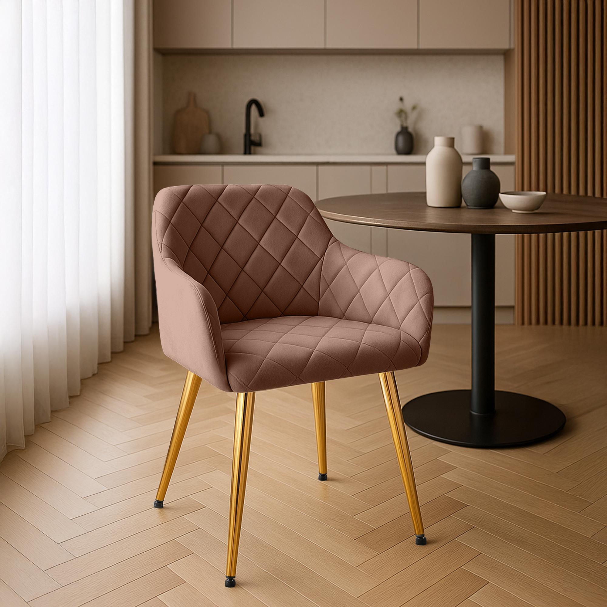 Chaise de salle à manger Monett Velours