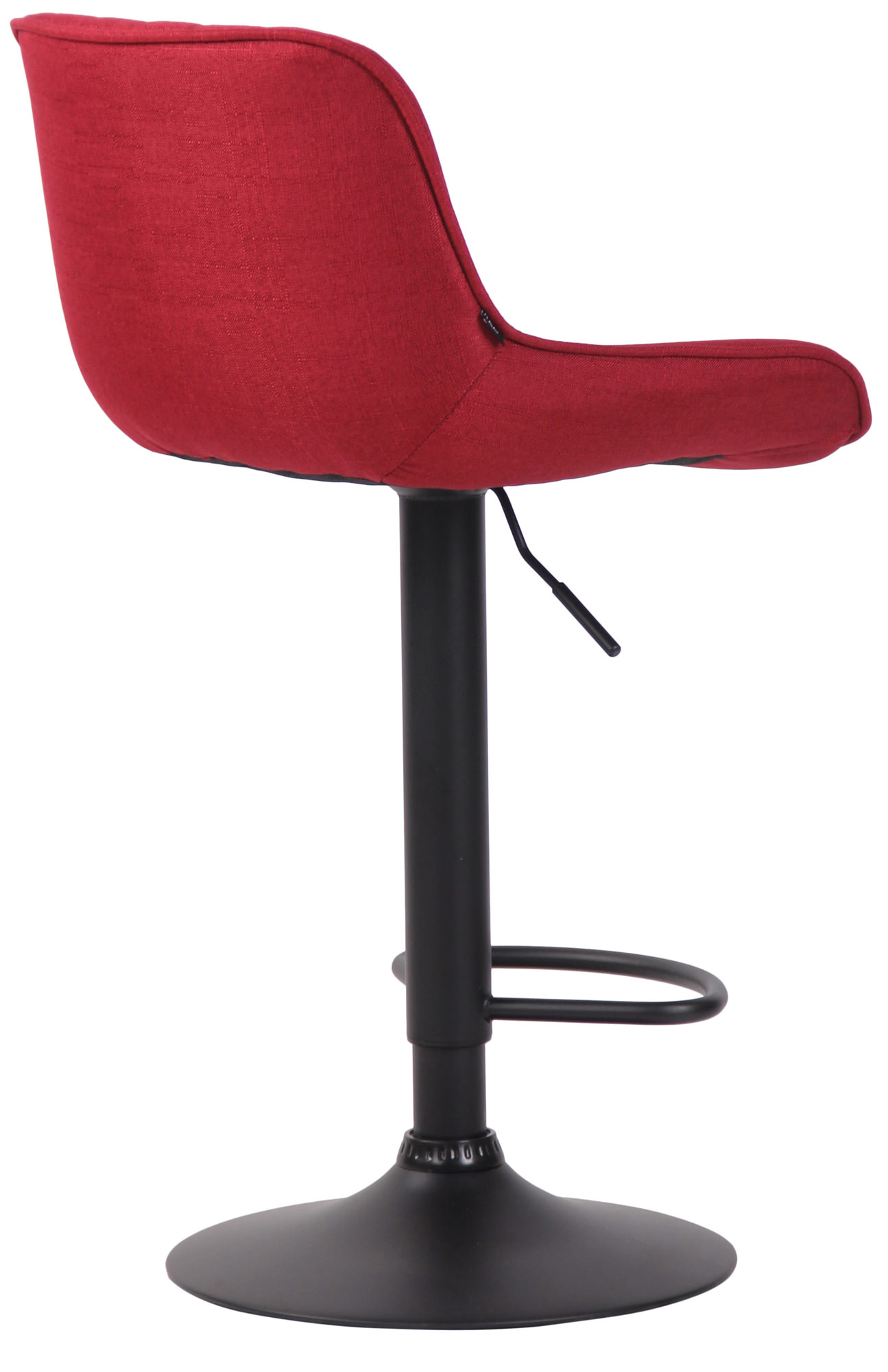 Tabouret de bar Lentini en Tissu avec Piètement trompette en Métal
