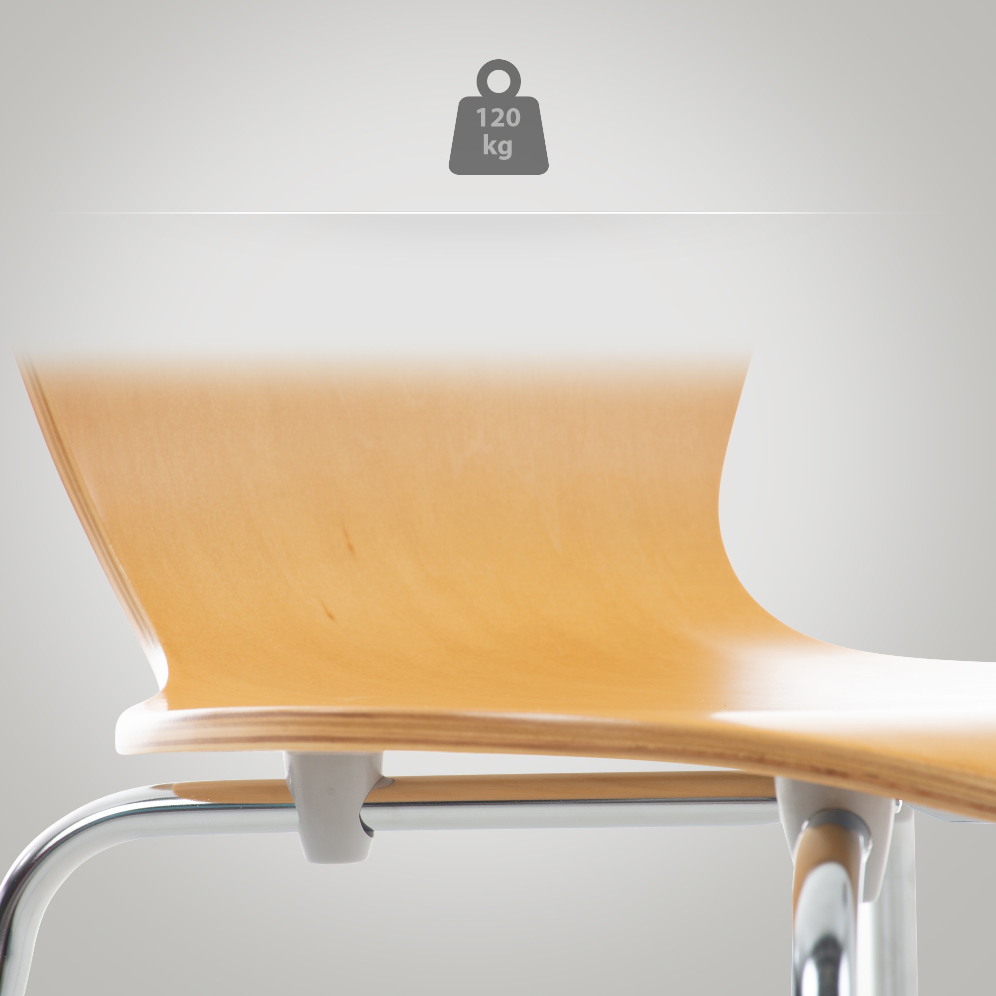Lot de 4 chaises empilables Calisto