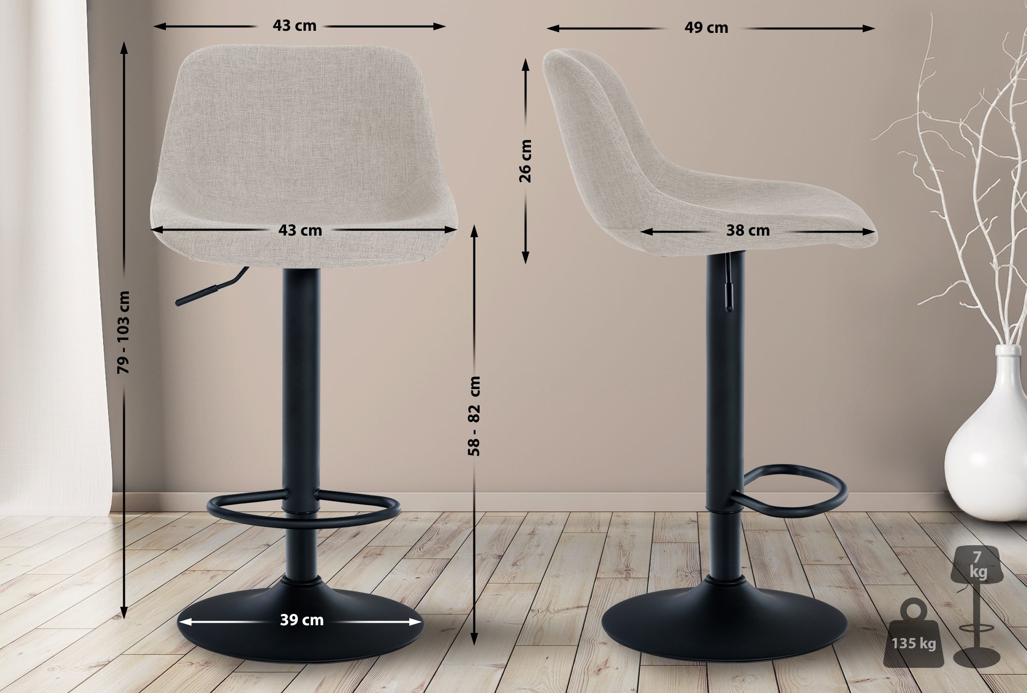 Tabouret de bar Loft
