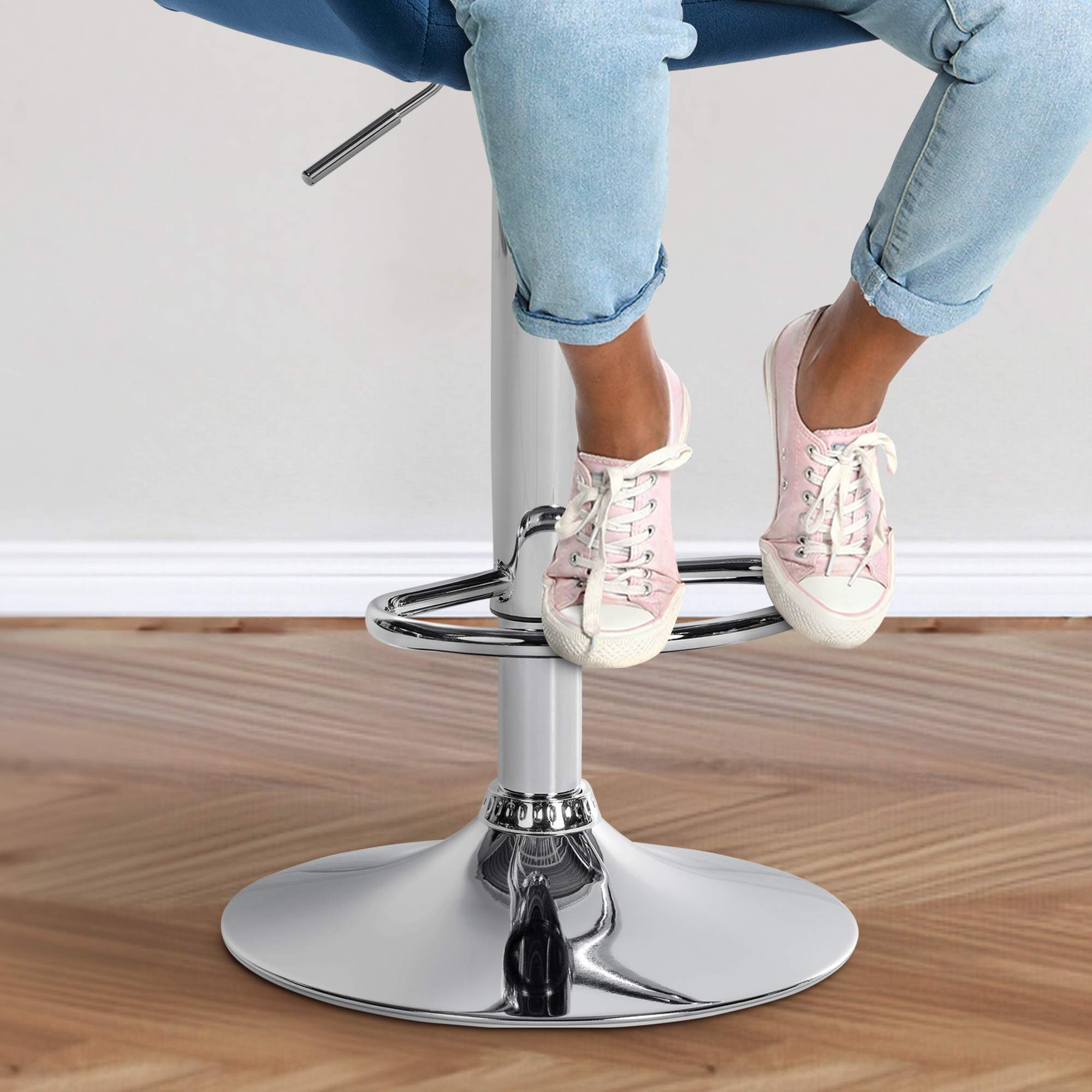 Ensemble de 2 tabourets de bar Braga en velours