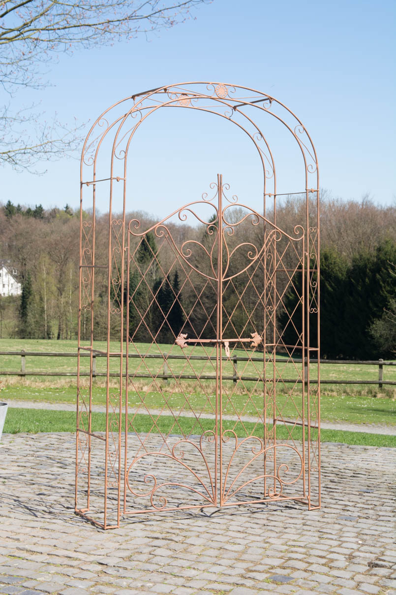 Arche à rosiers en fer Melissa avec porte