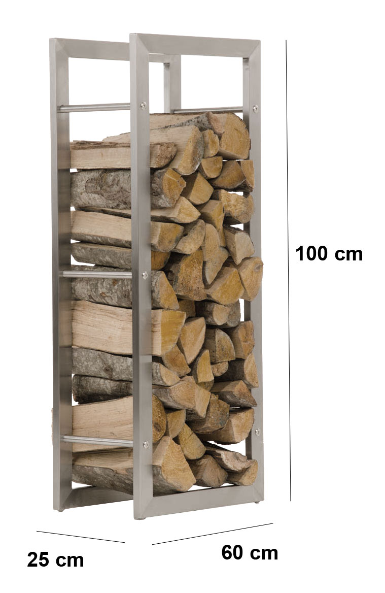 Porte-bûches KERI en Acier Inoxydable