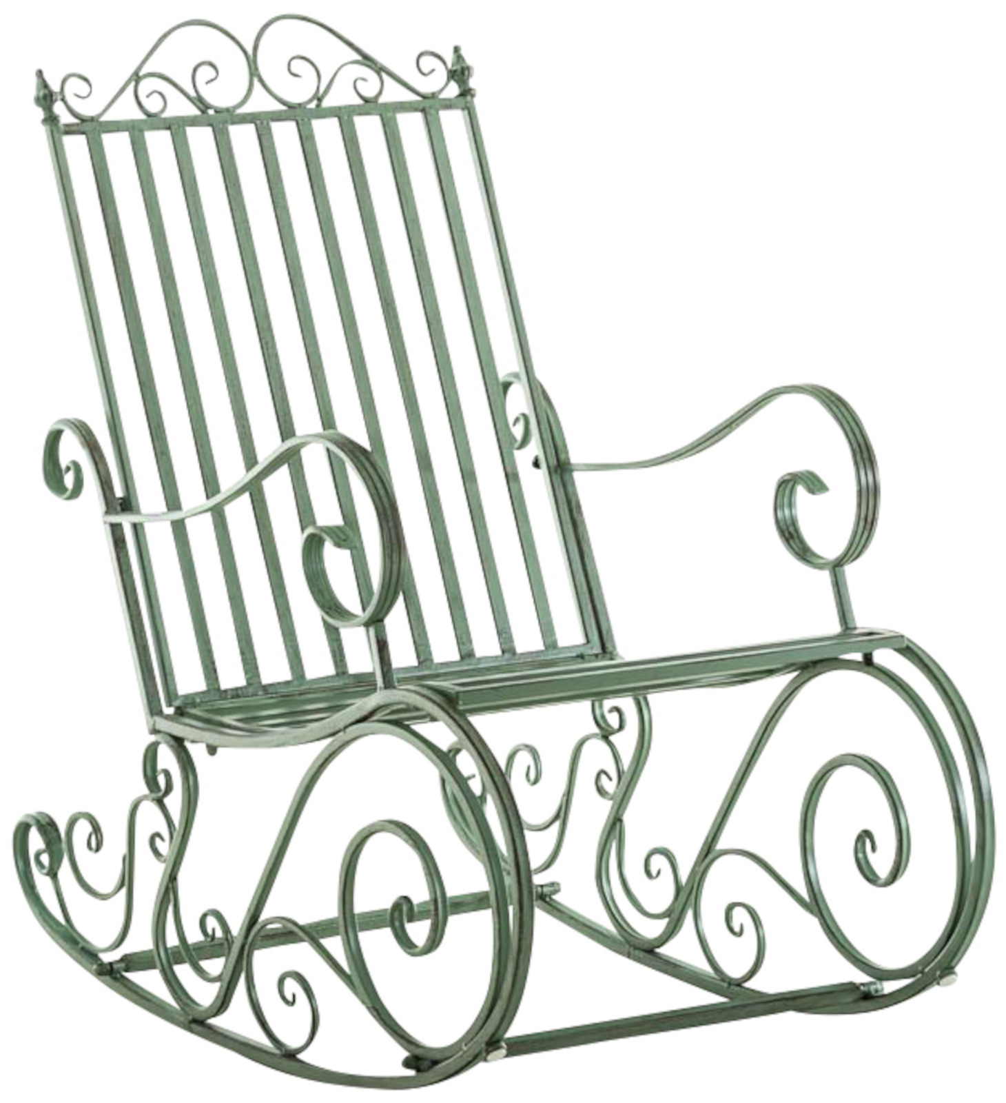 Lot de 2 Fauteuils à bascule d'extérieur Smilla en fer forgé