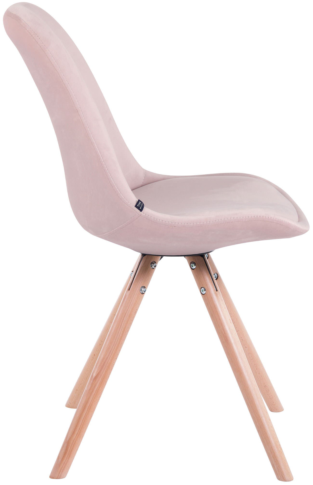 Chaise de salle à manger Toulouse en velours avec pieds ronds