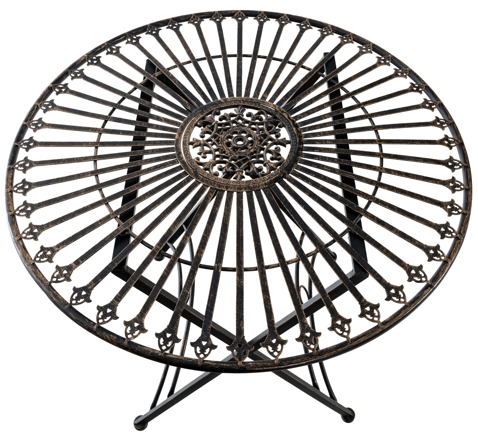 Table d'extérieur Tegal en Fer avec pieds croisés