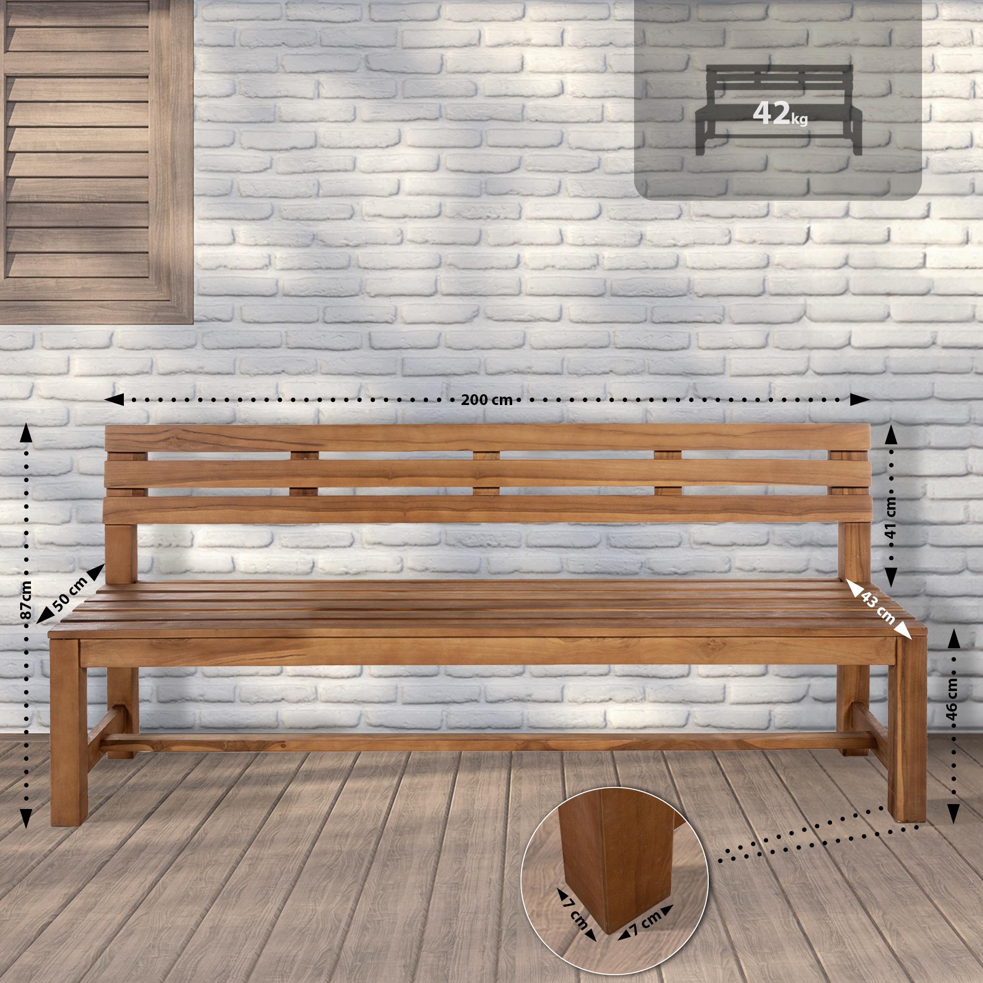 Banc en teck Augusta