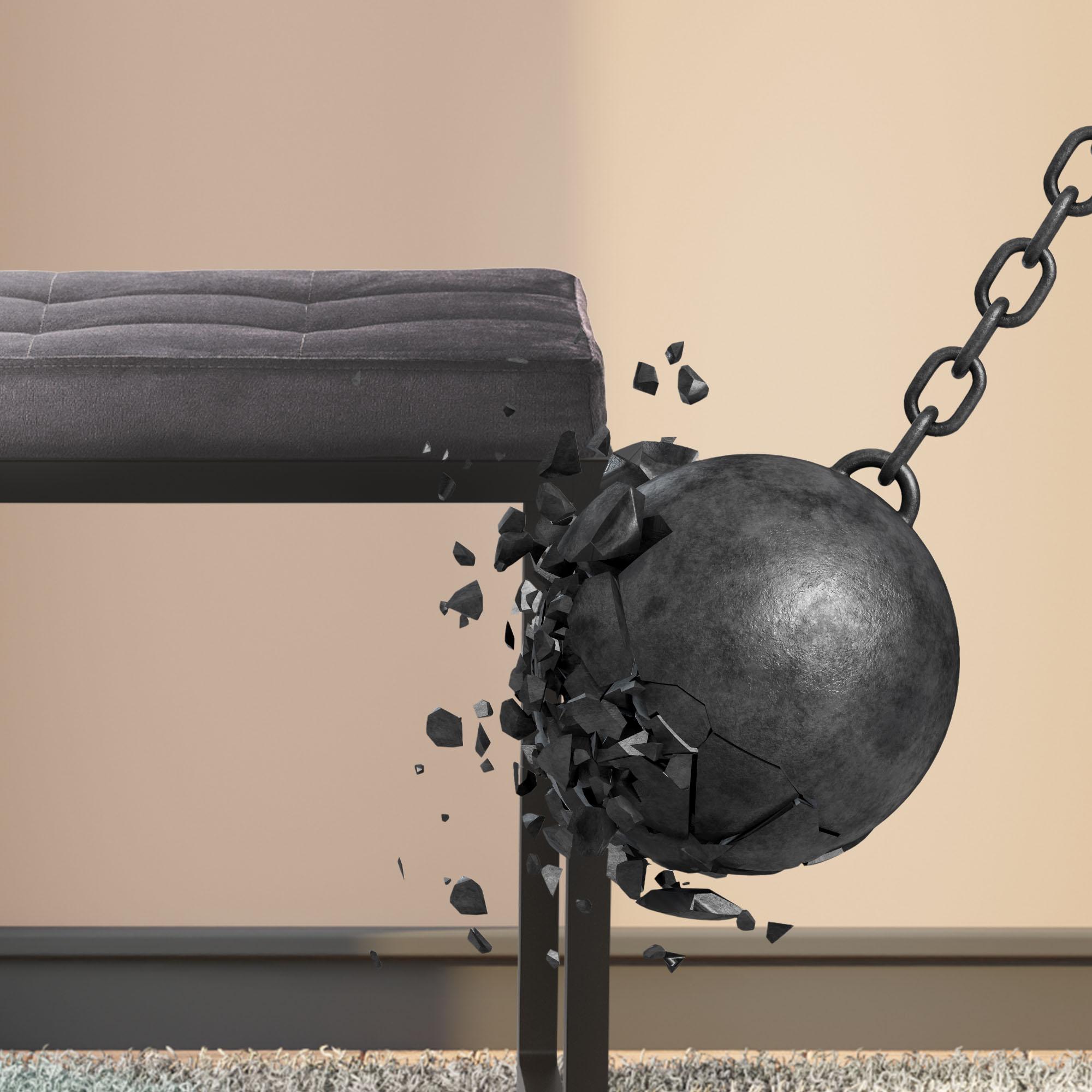 Pouf Barci avec structure noire