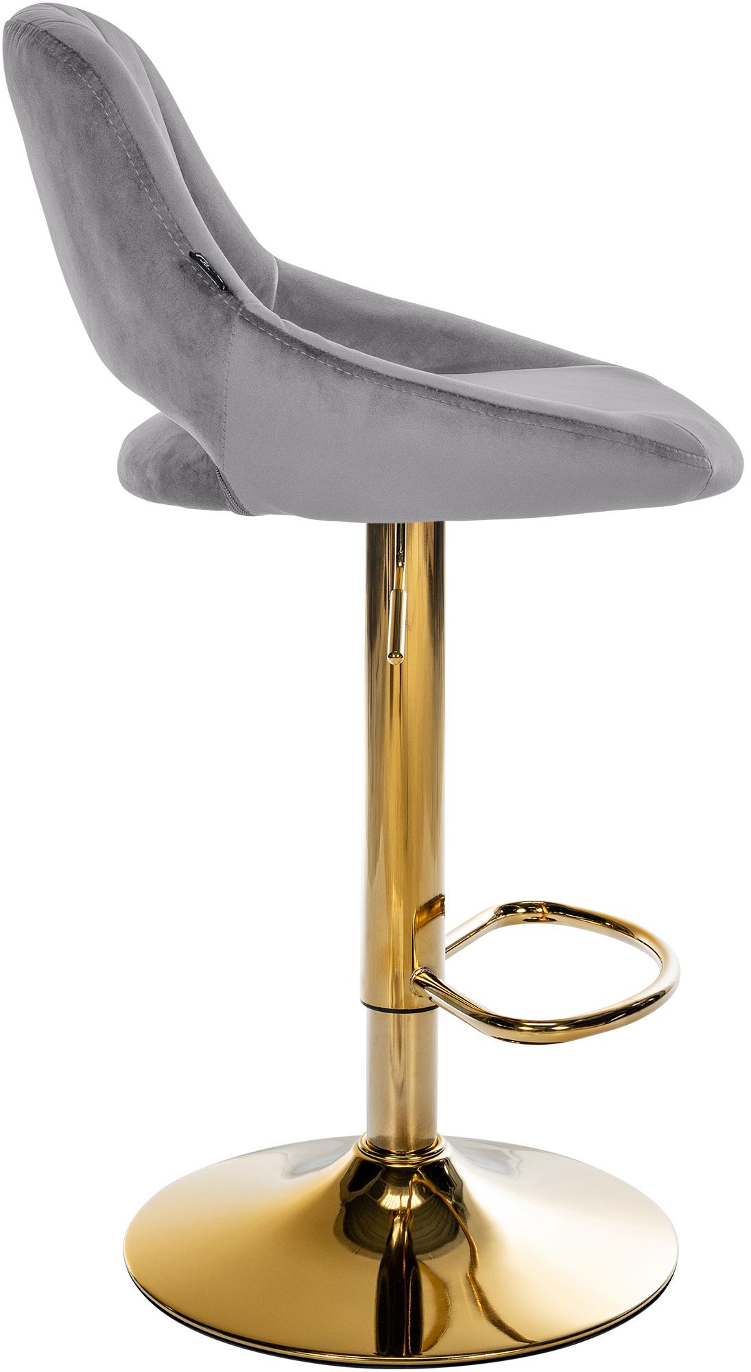 Lot de 2 tabourets de bar Milet en velours