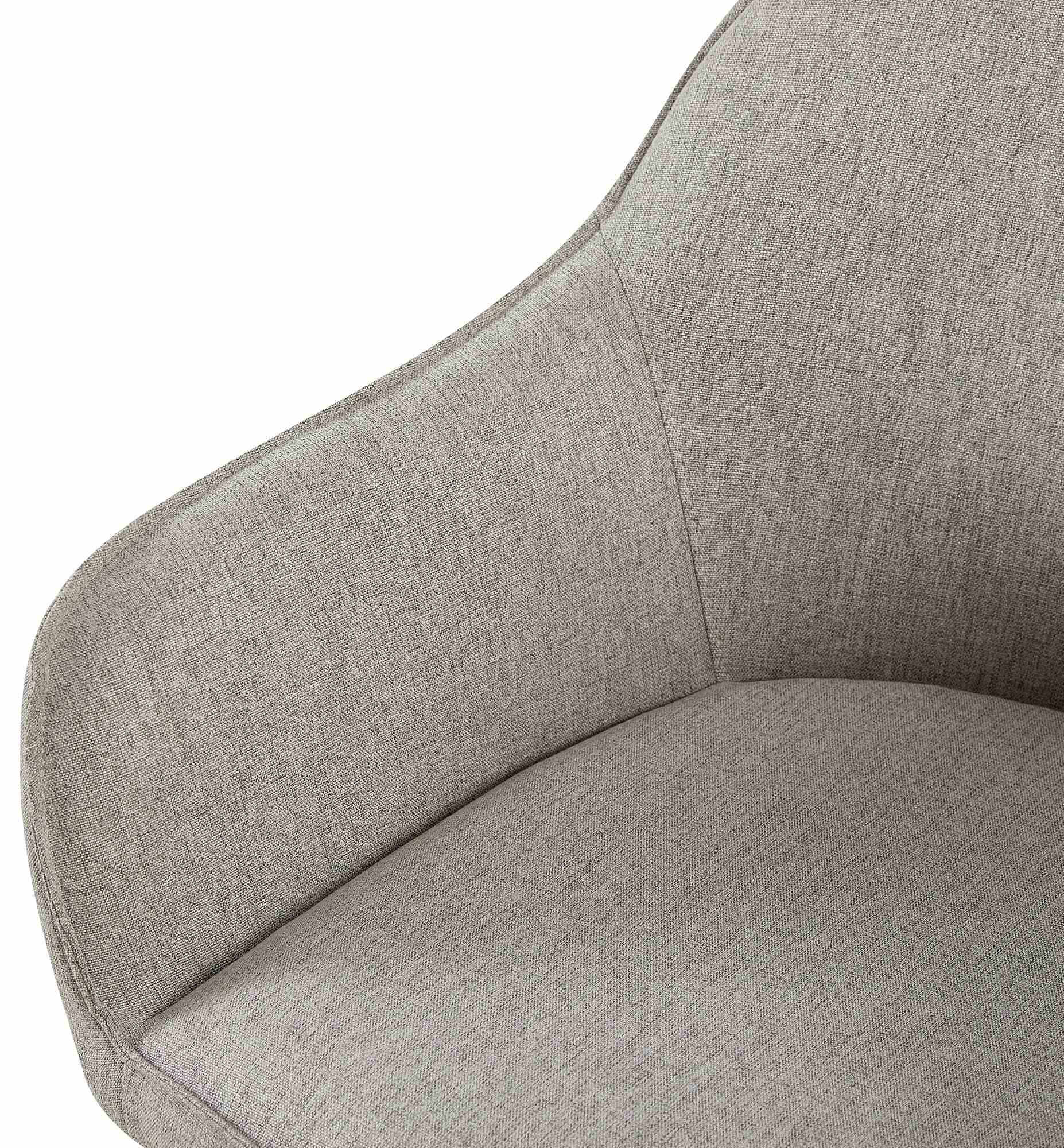 Lot de 2 Chaises de salle à manger Boise en Tissu avec Piètement en Métal noir