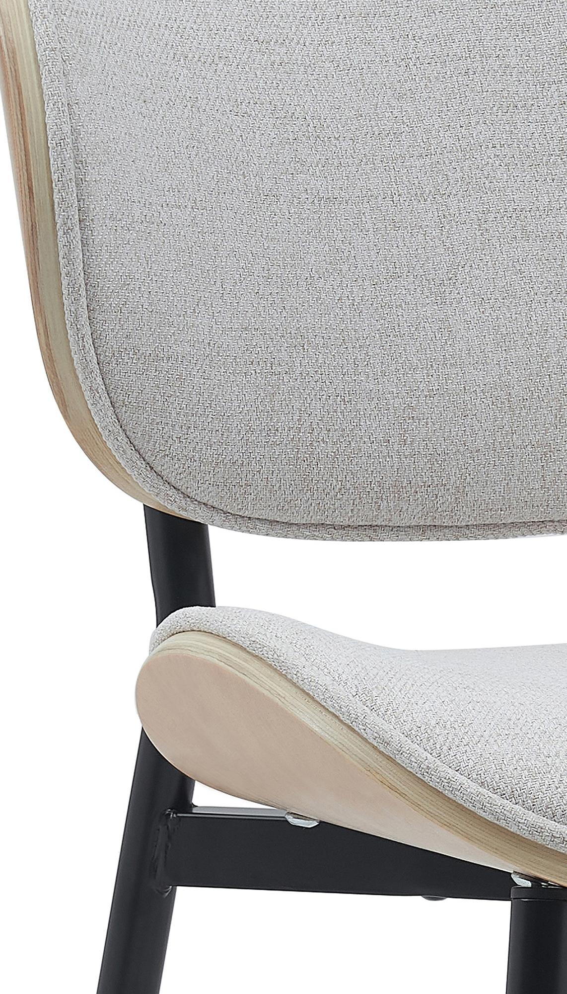 Lot de 2 chaises visiteurs Enid en similicuir ou en tissu