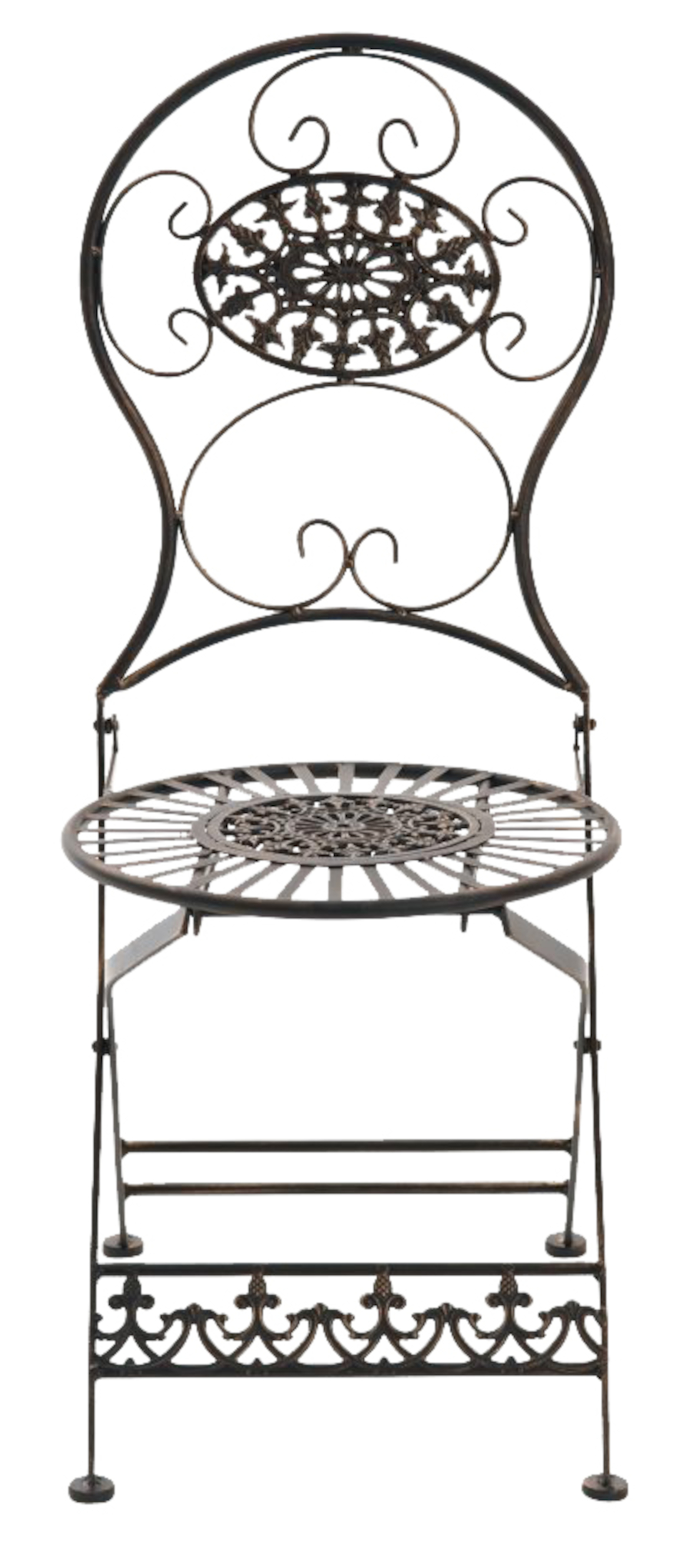 Lot de 2 Chaises de jardin pliables Mani en fer forgé