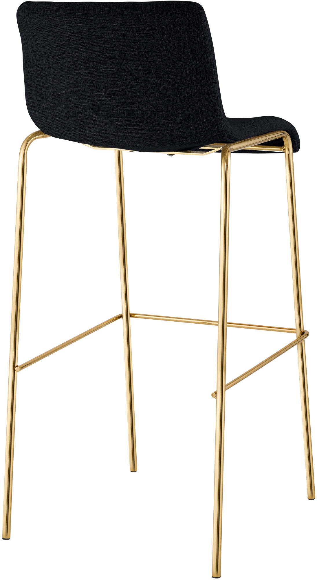Tabouret de bar Hover tissu cadre à quatre pieds doré