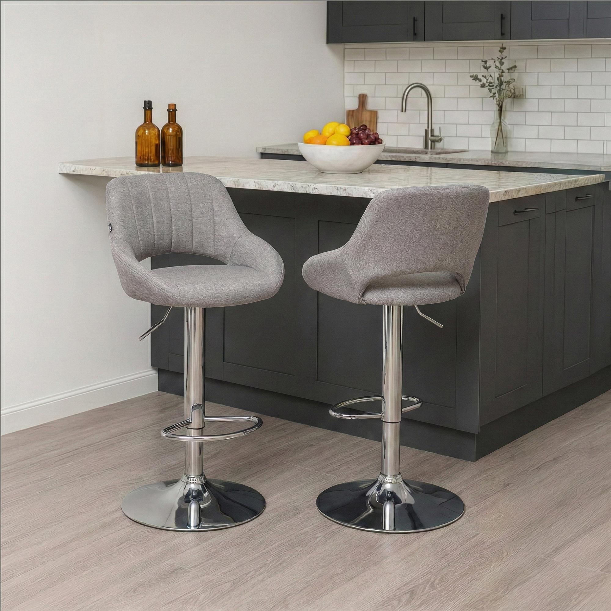 Tabouret de bar Milet en tissu
