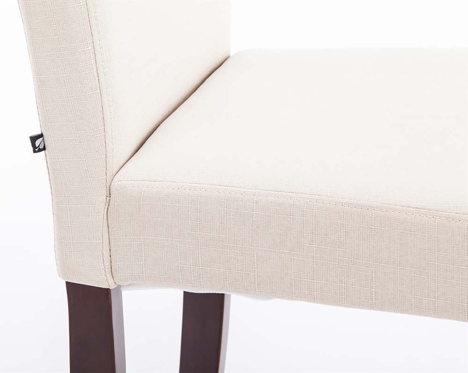 Lot de 4 Chaises de salle à manger Ina Tissu avec pieds en Bois