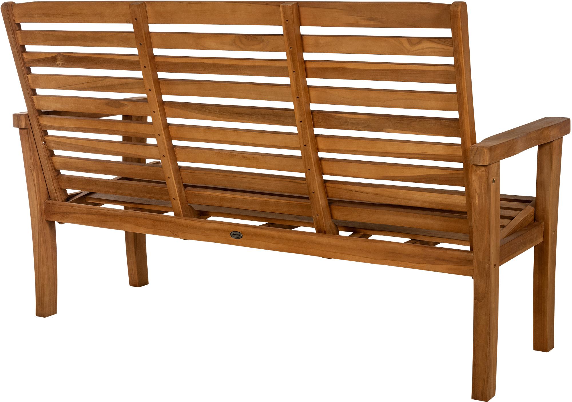 Banc en teck Nicosia avec dossier inclinable
