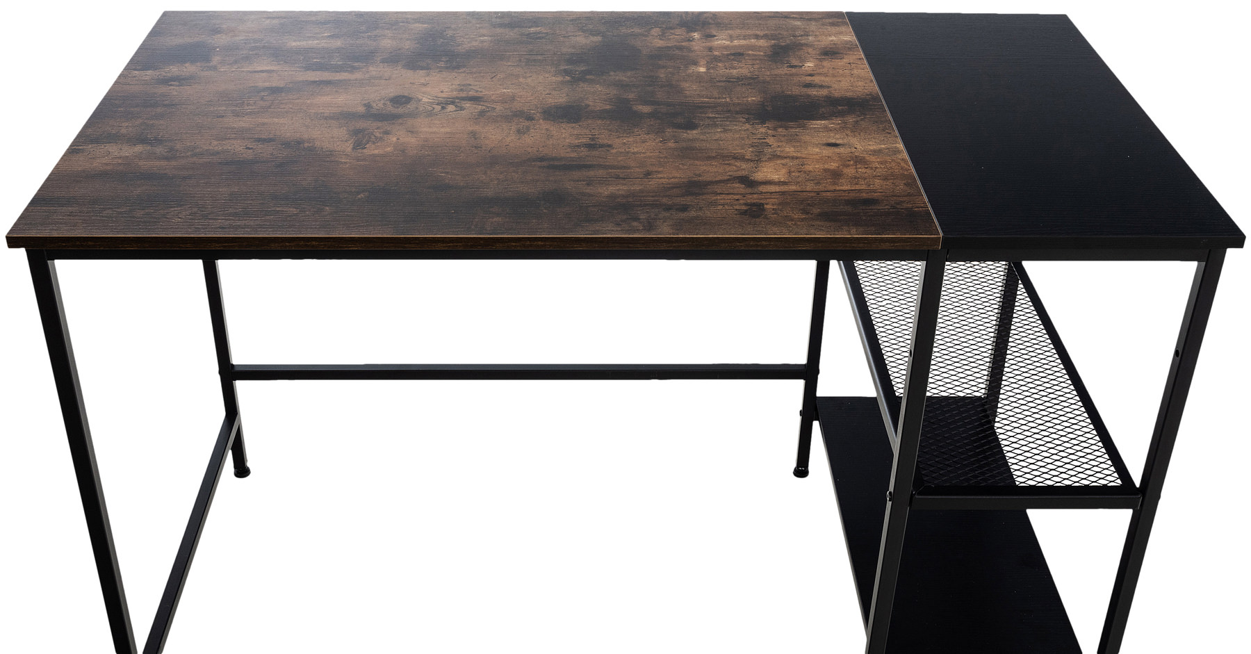 Bureau Oviedo avec Plateau en MDF Cadre en Tubes d'acier et Colonne de rangement