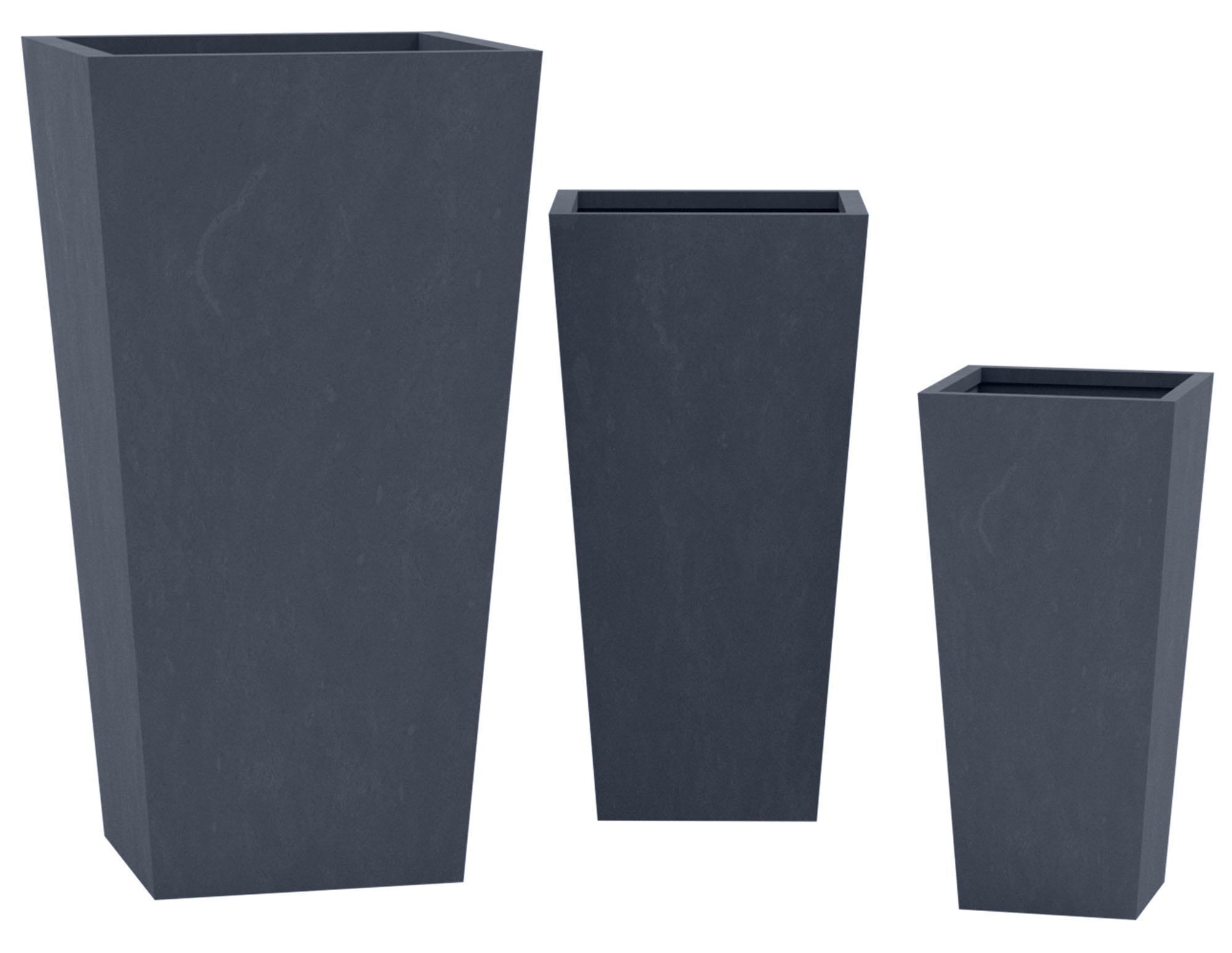 Set de 3 bacs à plantes carrés 2