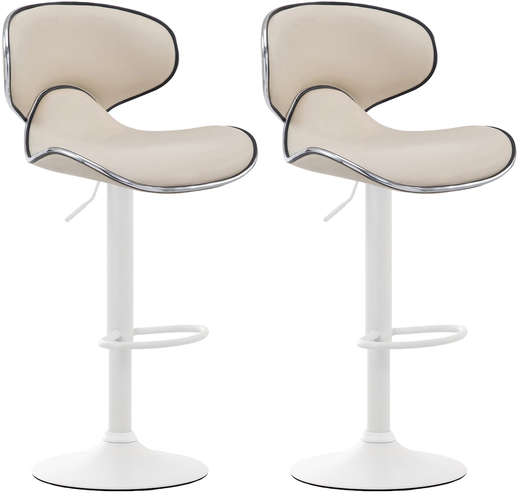Lot de 2 tabourets de bar Las Vegas V2 similicuir