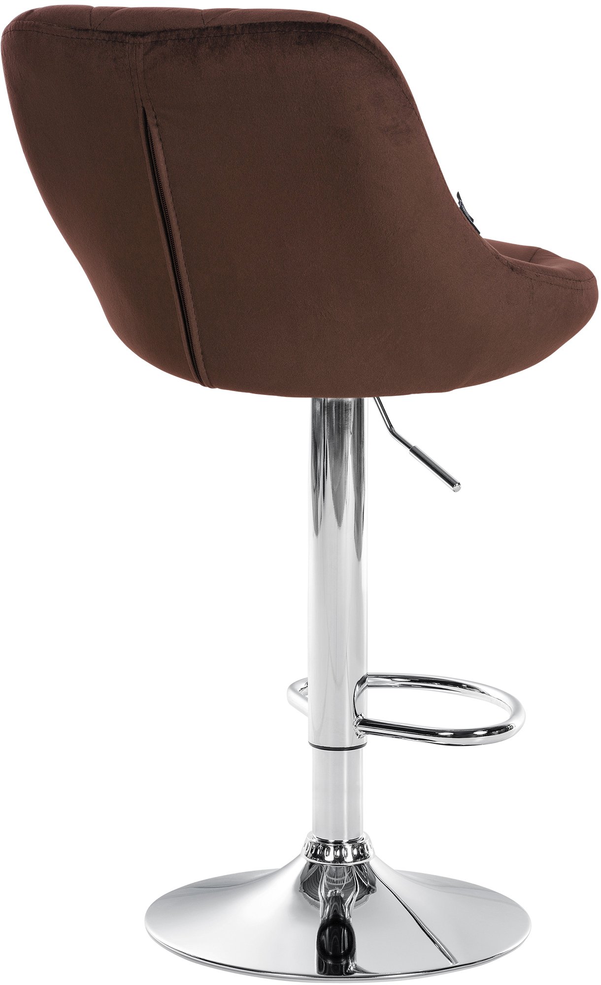 Tabouret de bar Lazio en velours avec pied en métal