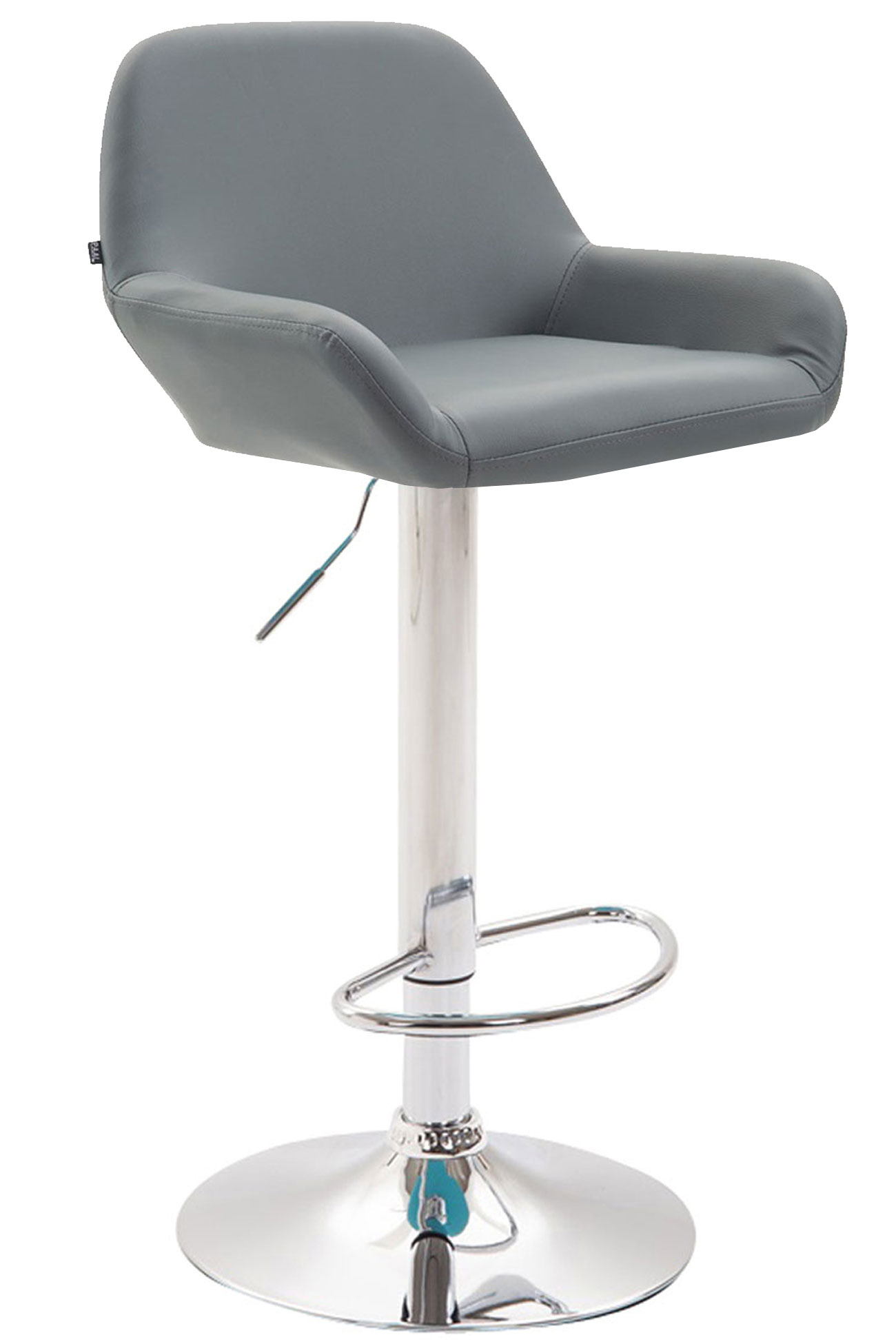 Tabouret de bar Braga similicuir avec pied en métal