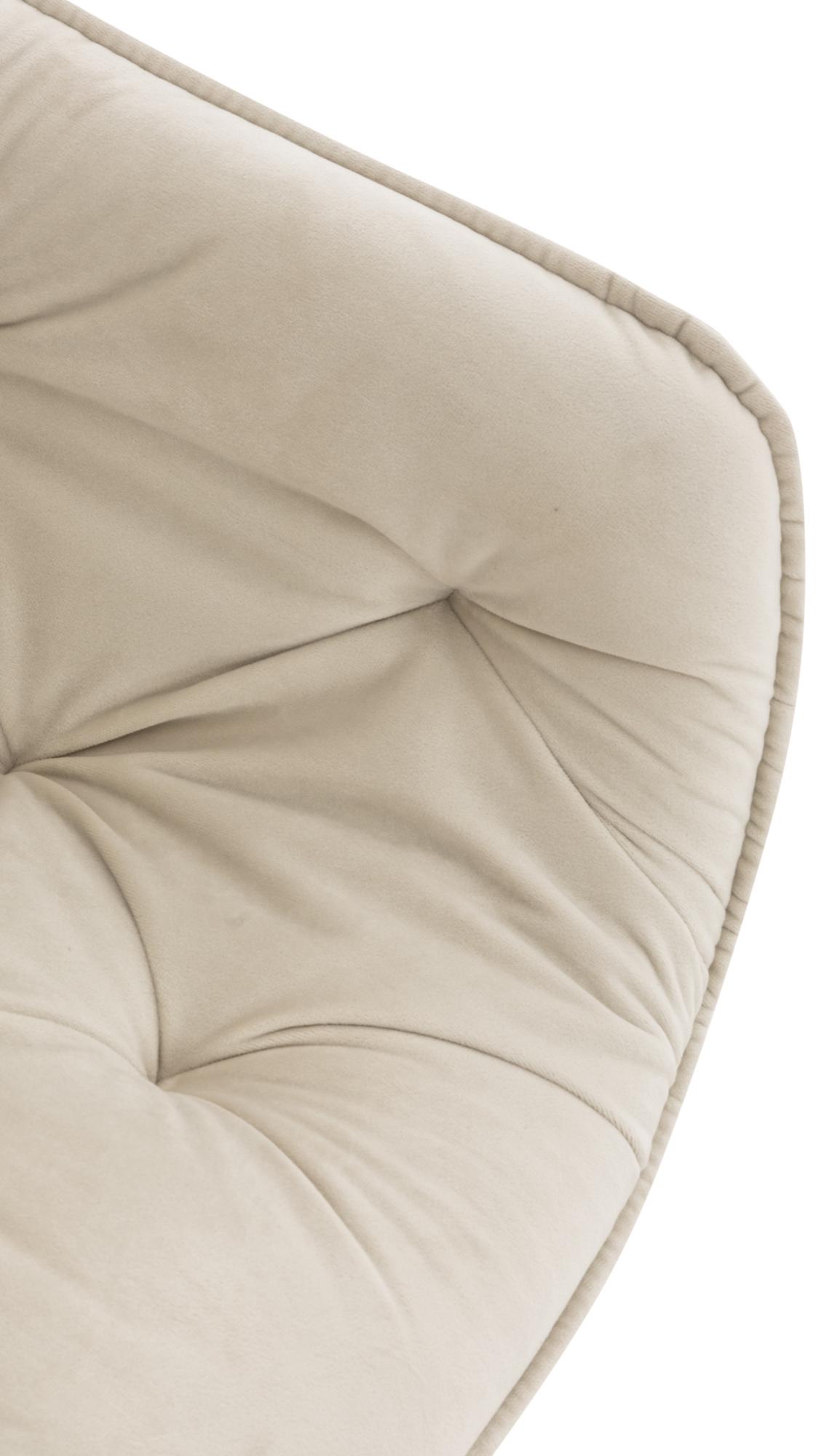 Lot de 4 Chaises de salle à manger Tanna en Velours Piètement en Métal noir