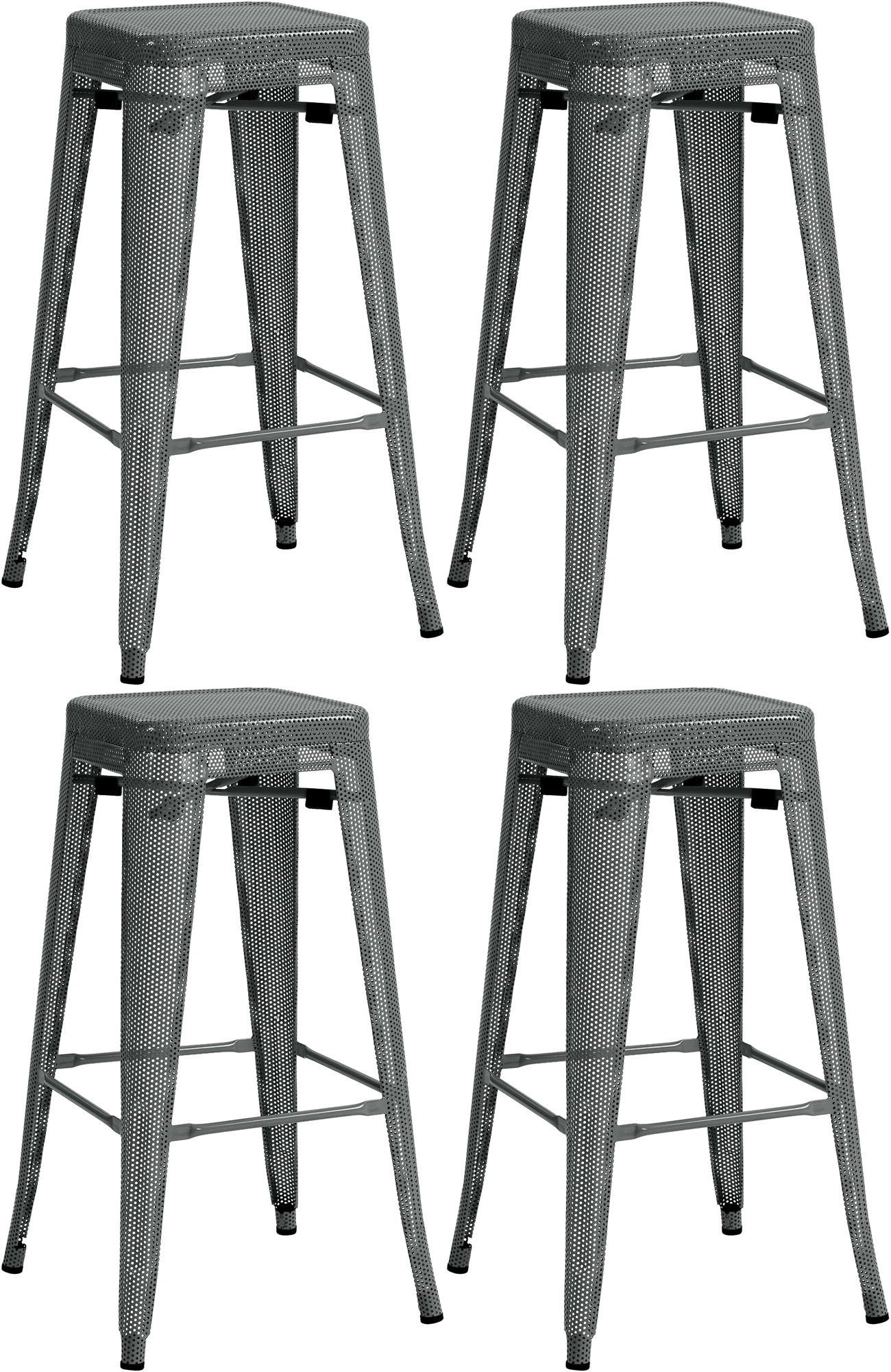 Lot de 4 tabourets de bar Fletcher