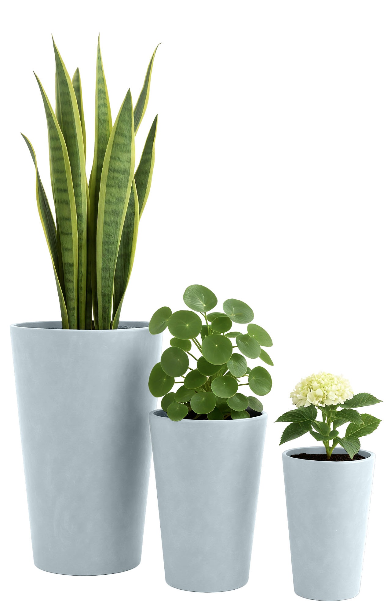 Set de 3 bacs à plantes ronds 3