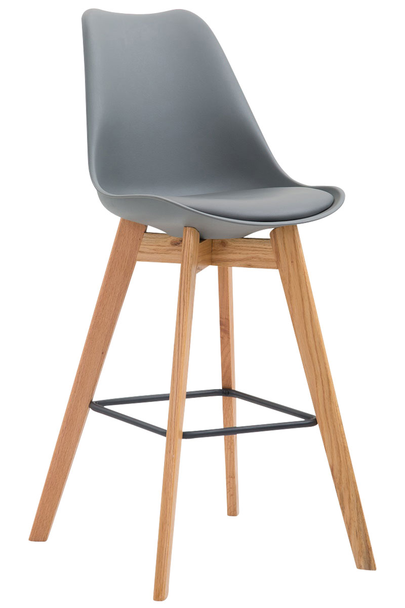 Lot de 2 tabourets de bar Metz avec assise en plastique