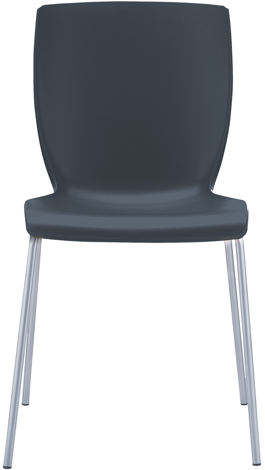 Lot de 2 chaises de jardin empilables Mio en plastique avec pieds en aluminium