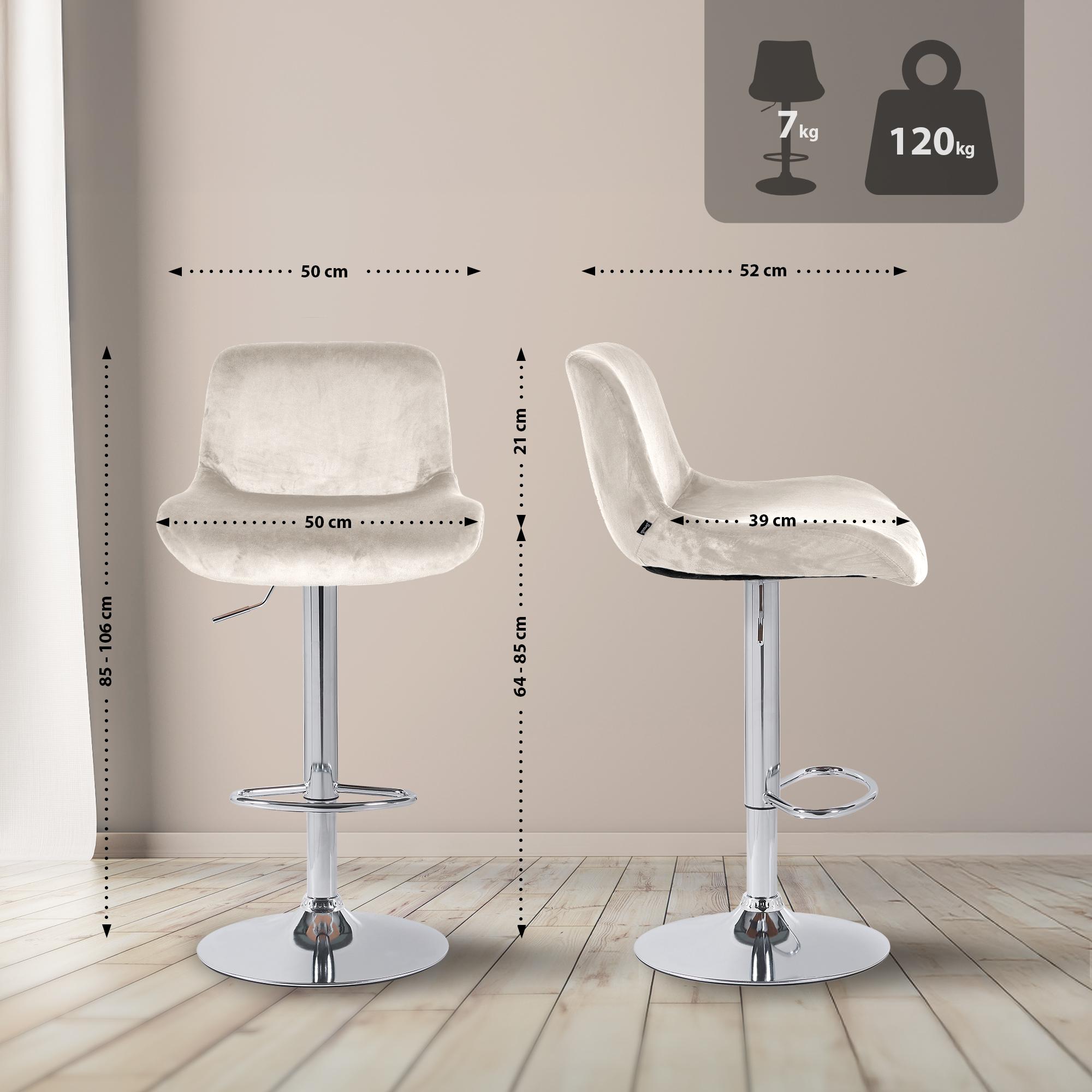 Tabouret de bar Solon Chrome