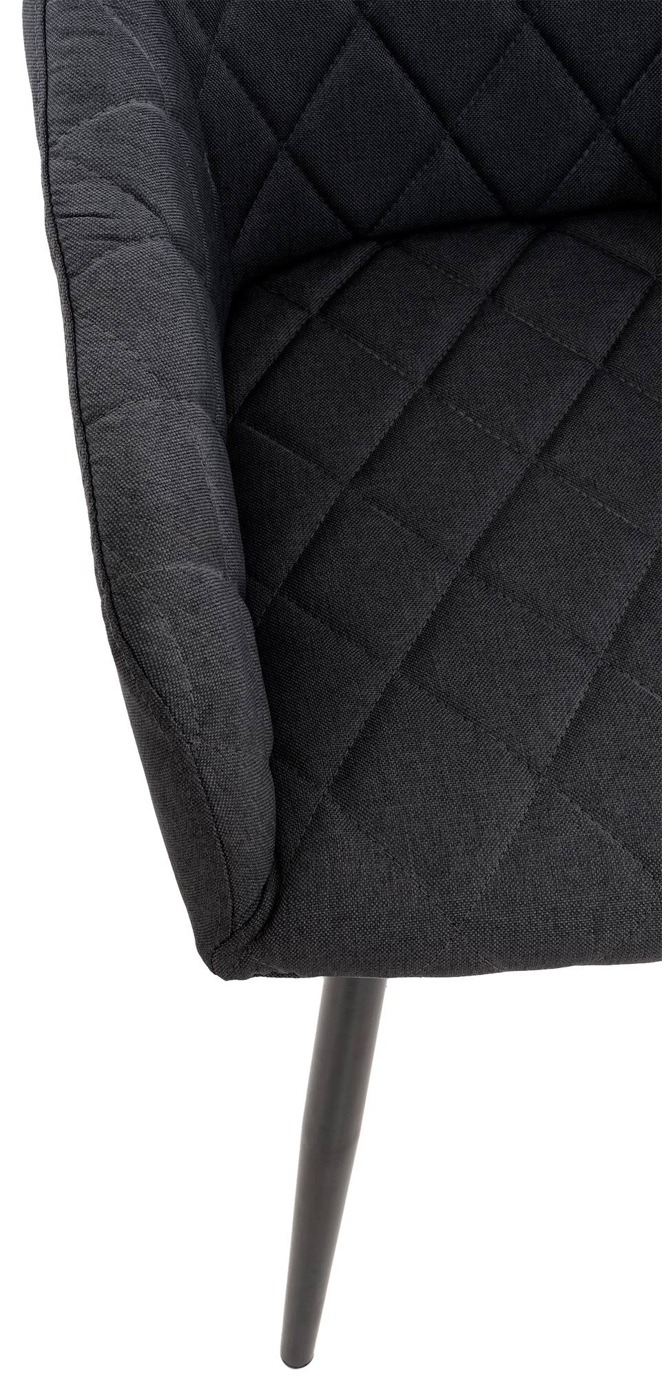 Lot de 4 chaises de salle à manger Shila avec Piètement en Métal noir