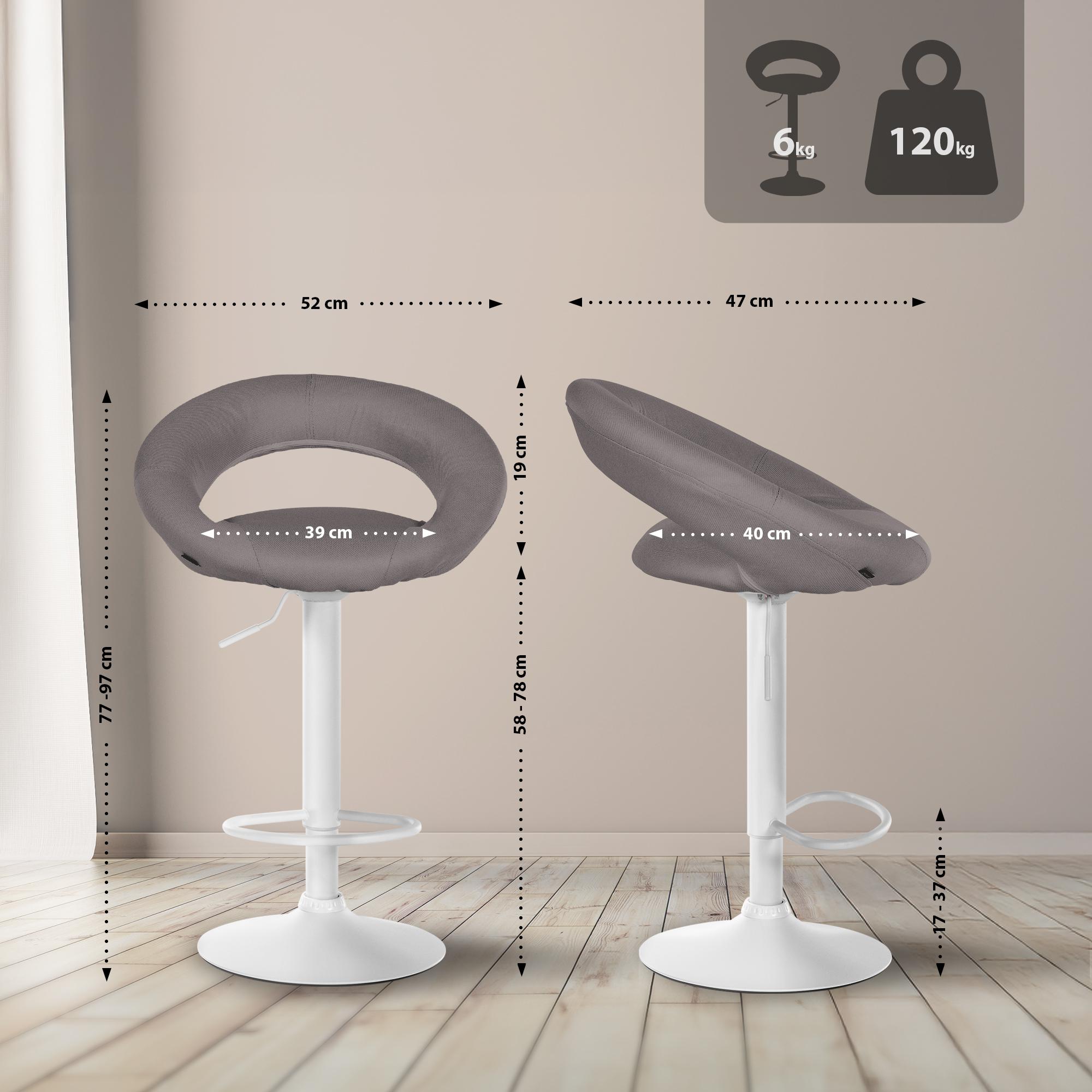 Tabouret de bar Olinda Tissu