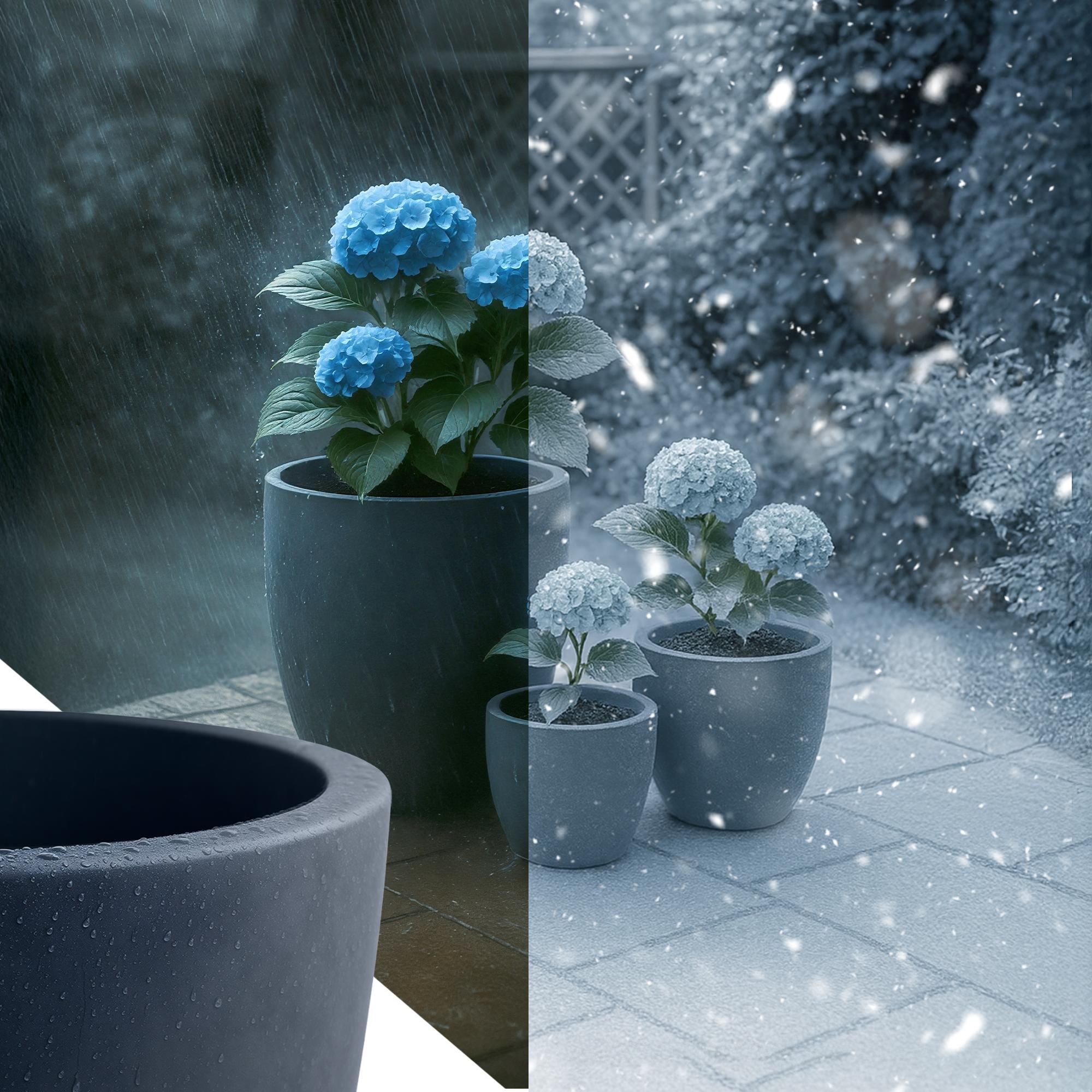 Set de 3 bacs à plantes ronds 1