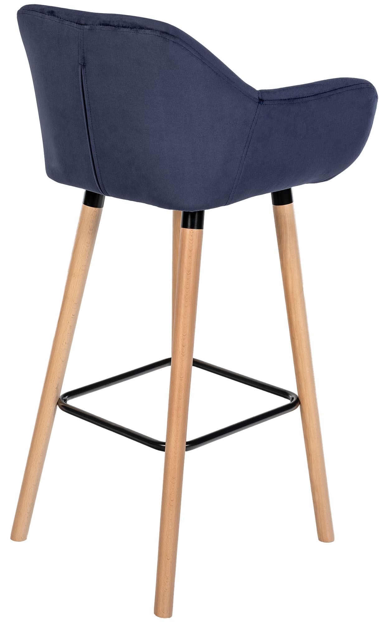 Lot de 2 tabourets de bar Grant en velours