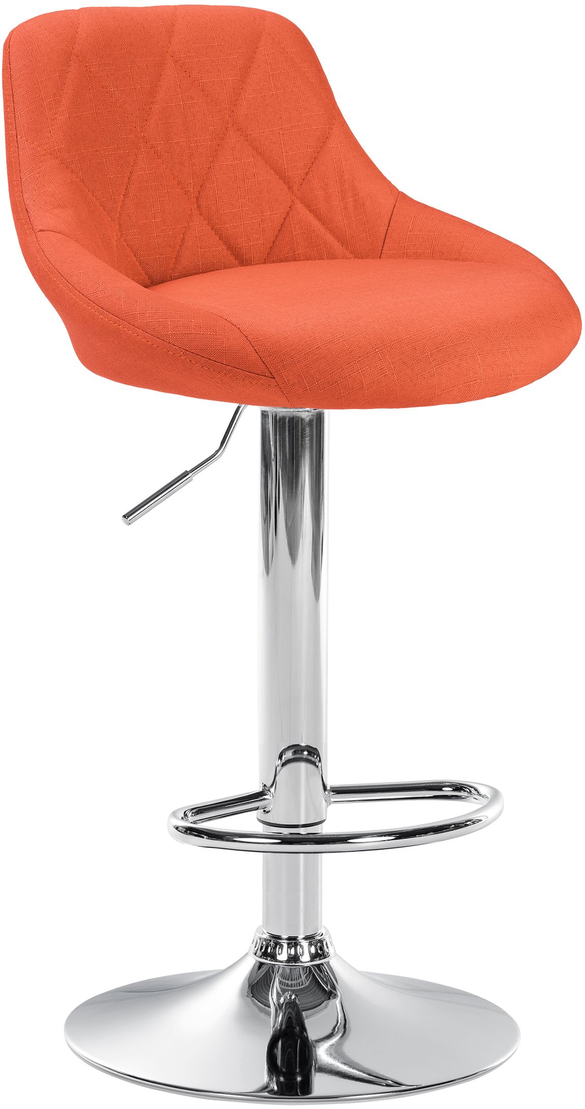 Tabouret de bar Lazio en Tissu Hauteur réglable siège pivotant