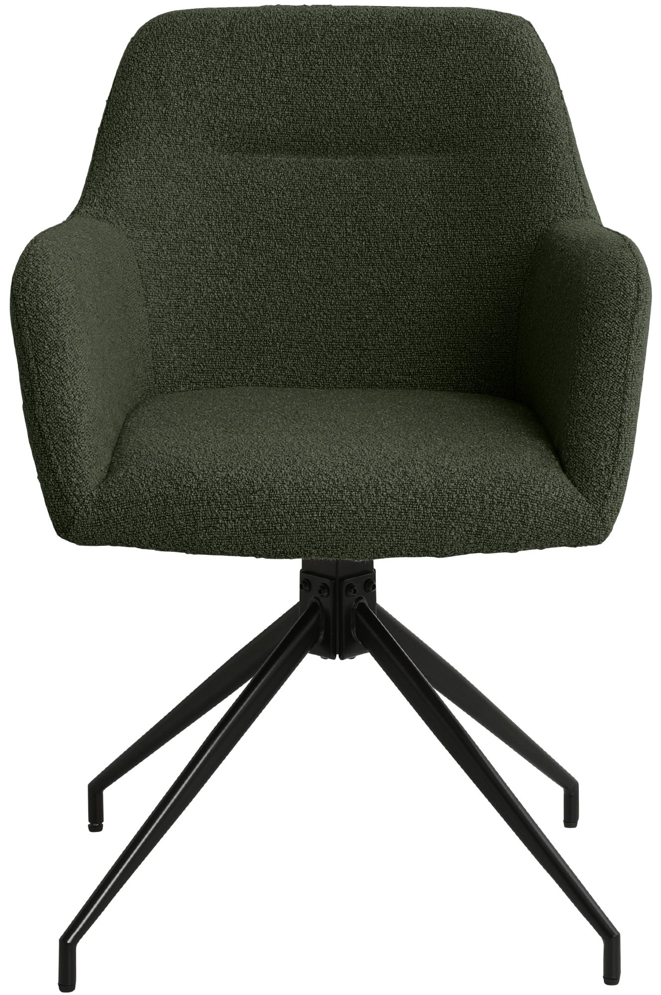 Chaise de salle a manger Merlinda en tissu teddy