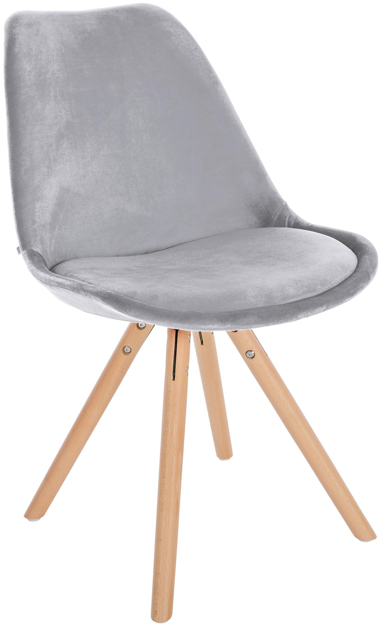 Chaise de salle à manger Sofia en velours avec Pieds en bois