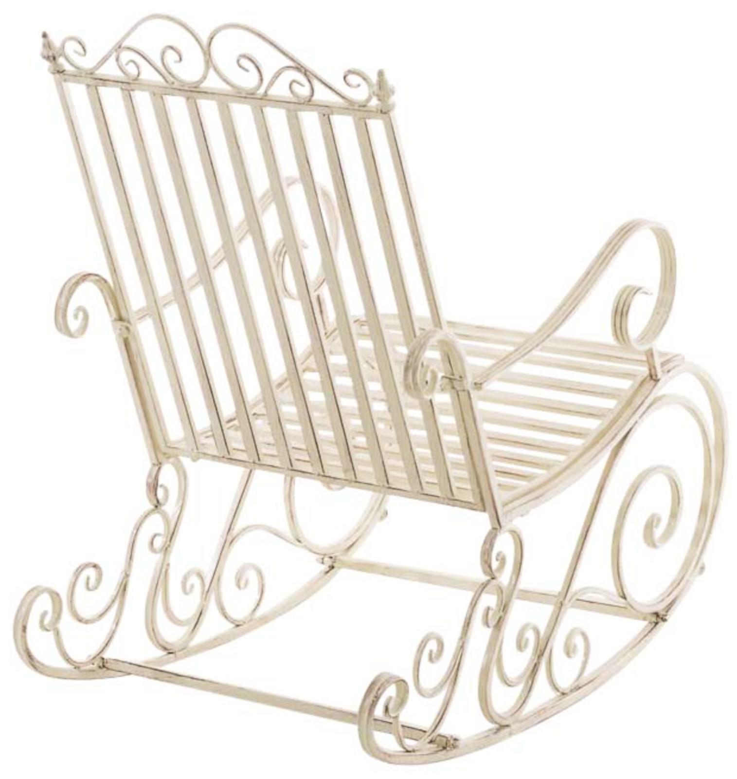 Lot de 2 Fauteuils à bascule d'extérieur Smilla en fer forgé
