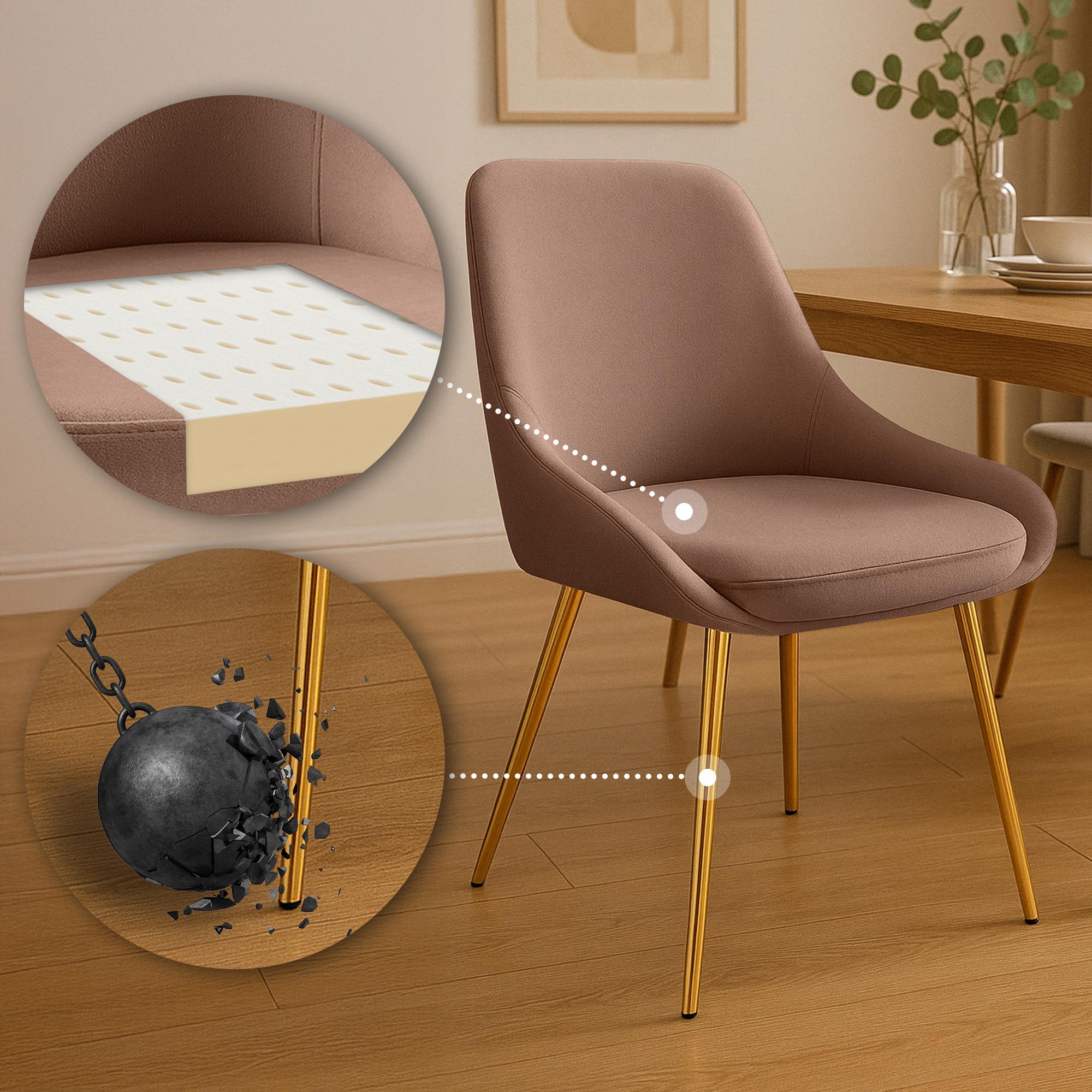 Chaise de salle à manger Elmira velours